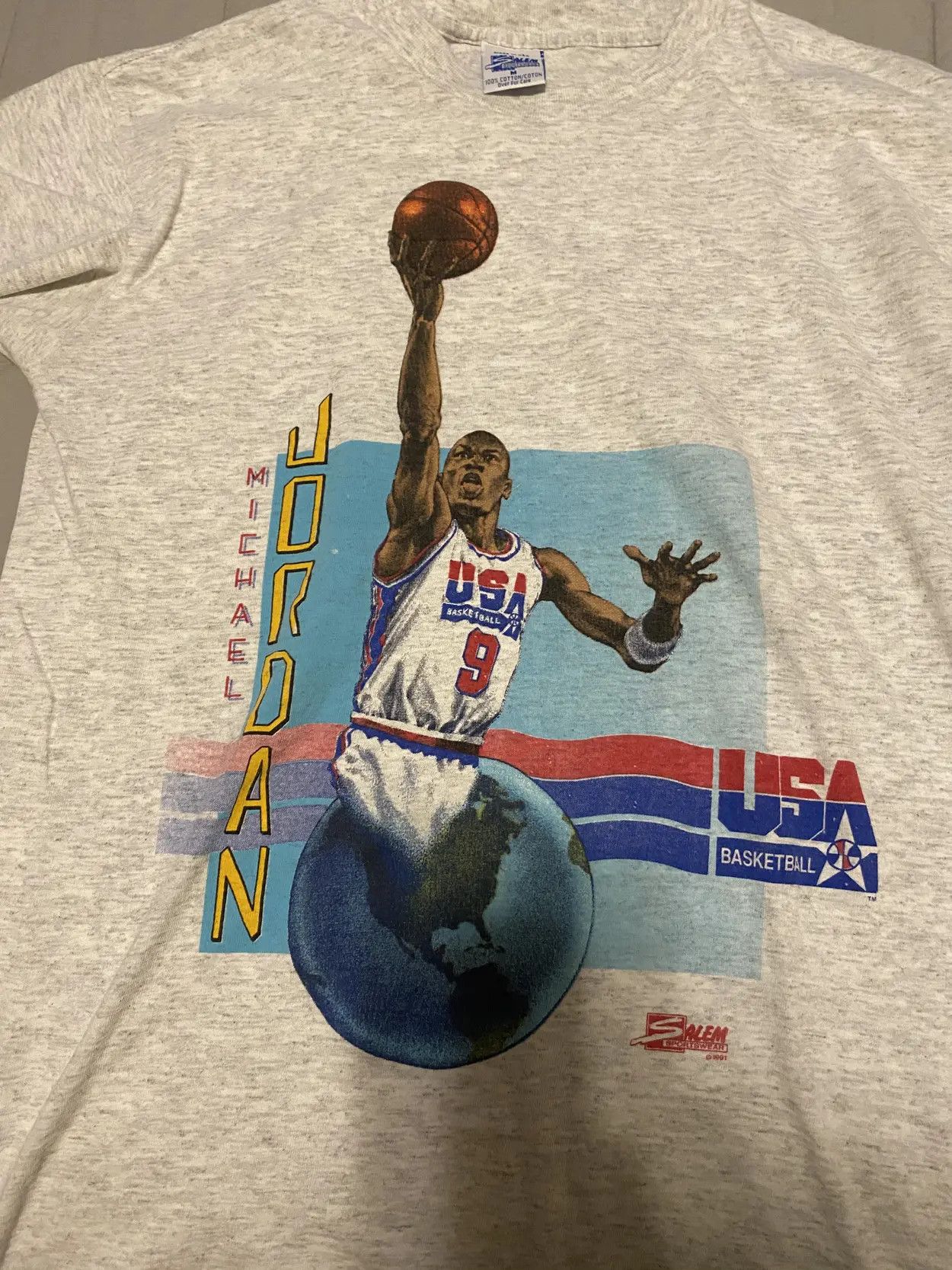 Salem Sportswear Vintage Jordan T Shirt Size US M / EU 48-50 / 2 - 2 Thumbnail