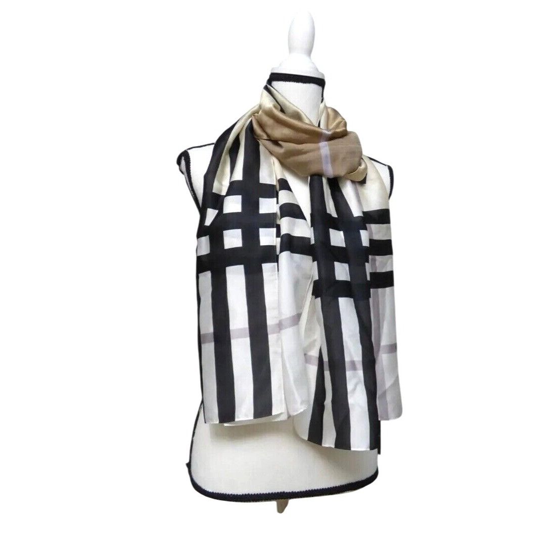 Giani Bernini Giani Bernini Ombré Plaid Oblong Scarf, OS, Black/Neutral Size ONE SIZE - 3 Thumbnail
