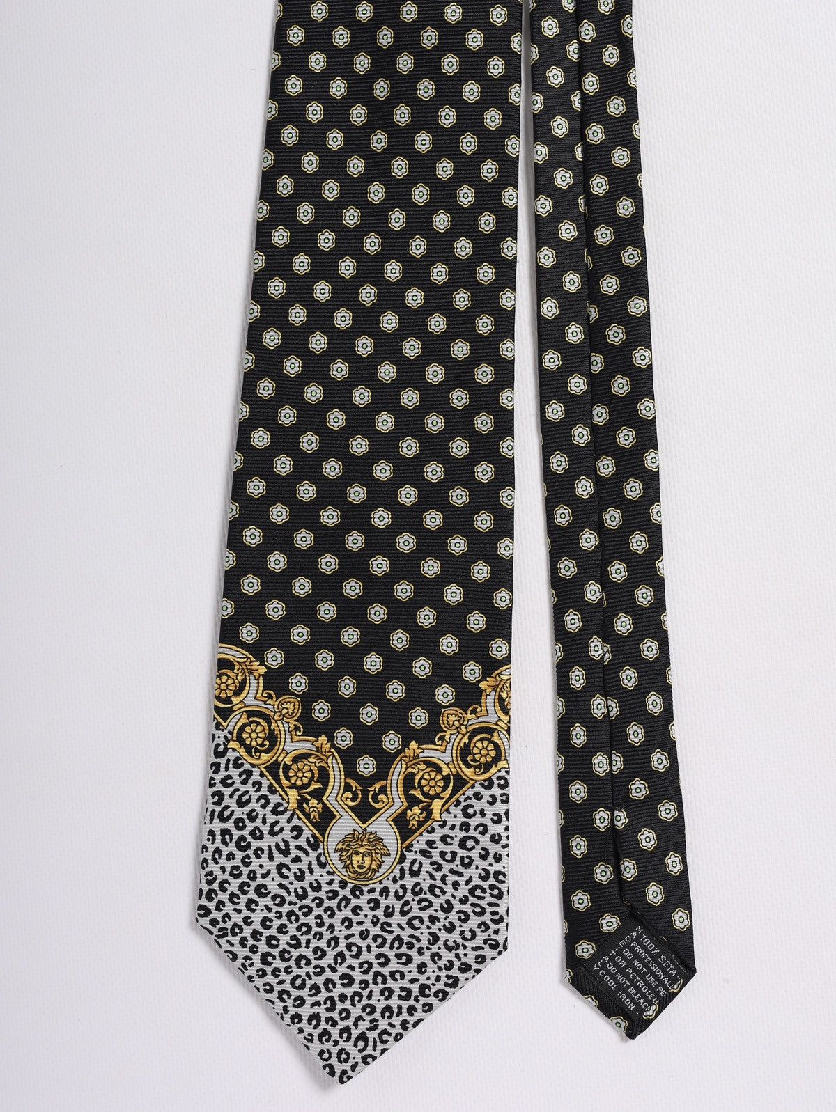 Versace Gianni Versace Medusa Silk Tie Monogram Size ONE SIZE - 4 Thumbnail