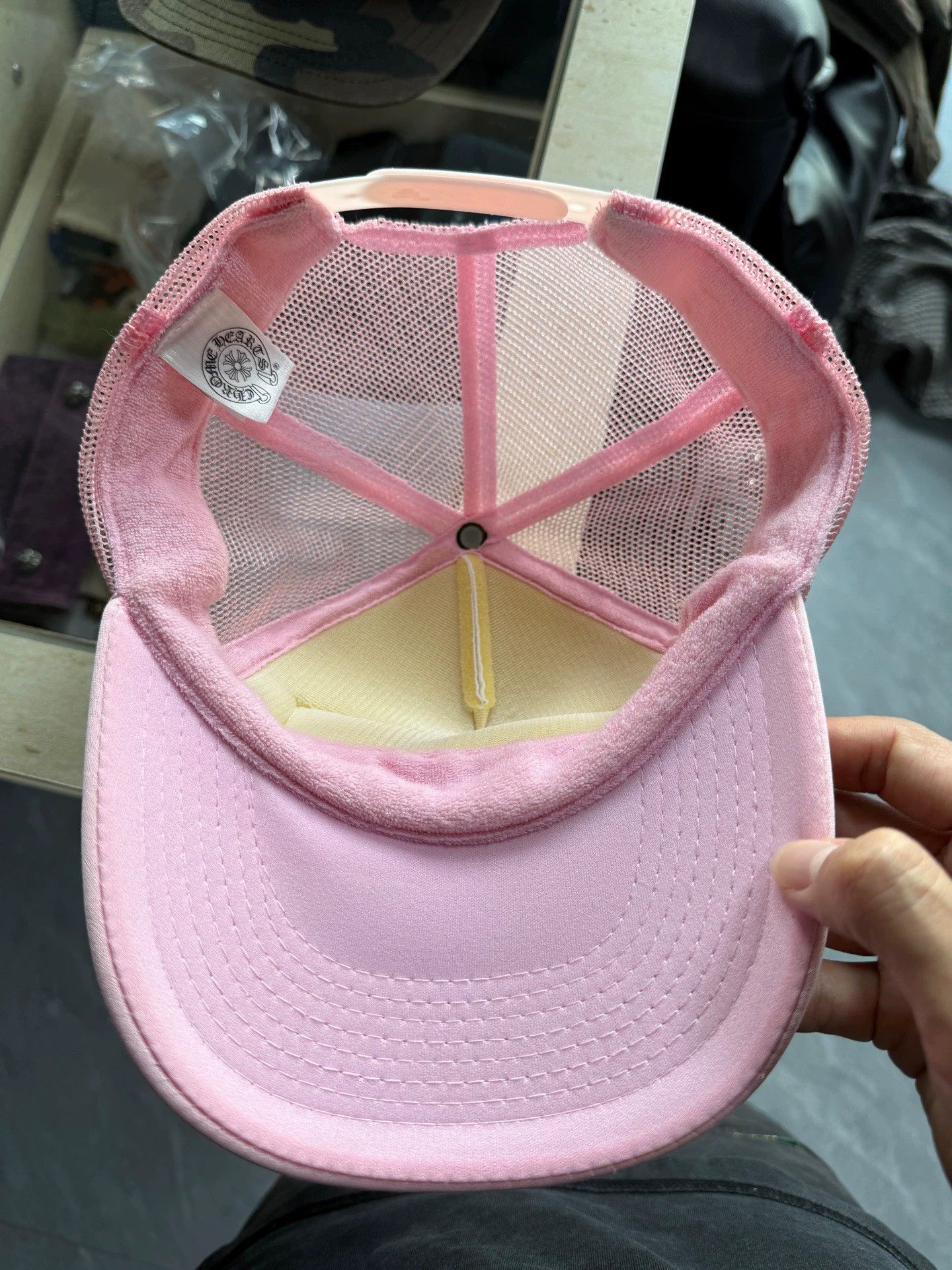 Chrome Hearts Chrome Hearts White Pink Sakura Logo Trucker Hat Size ONE SIZE - 3 Thumbnail