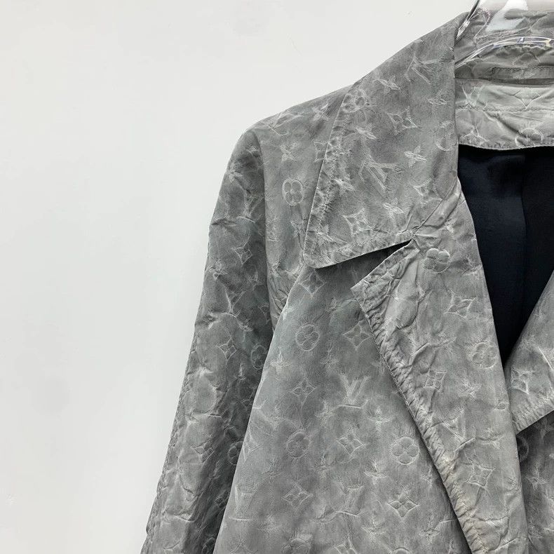 Louis Vuitton Louis Vuitton Grey logo embossed full print alpaca wool la Size XS / US 0-2 / IT 36-38 - 3 Thumbnail