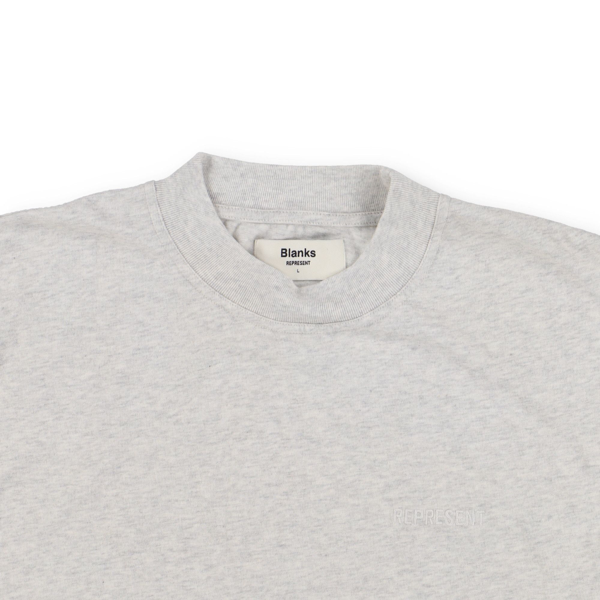 Represent Clo. Grey Cream Marl Embroidered Logo Boxy T-Shirt Size US L / EU 52-54 / 3 - 5 Thumbnail