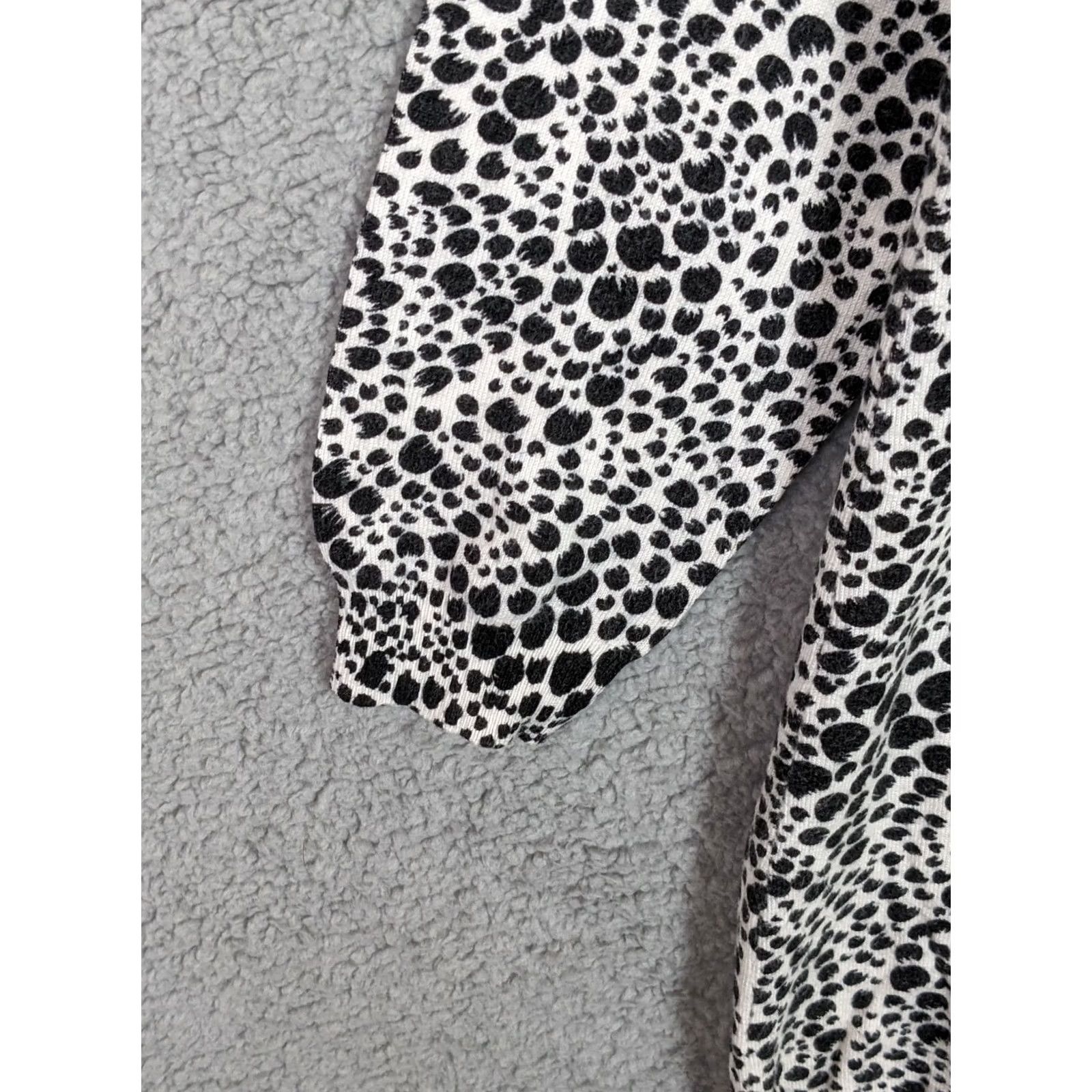 Marks & Spencer Marks & Spencer Women’s Black White Printed 3/4 Sleeve Sweater Sz US 14 UK18 Plus Size Multicolor Animal Print Knitted Pullover Womens Size XL / US 12-14 / IT 48-50 - 6 Thumbnail