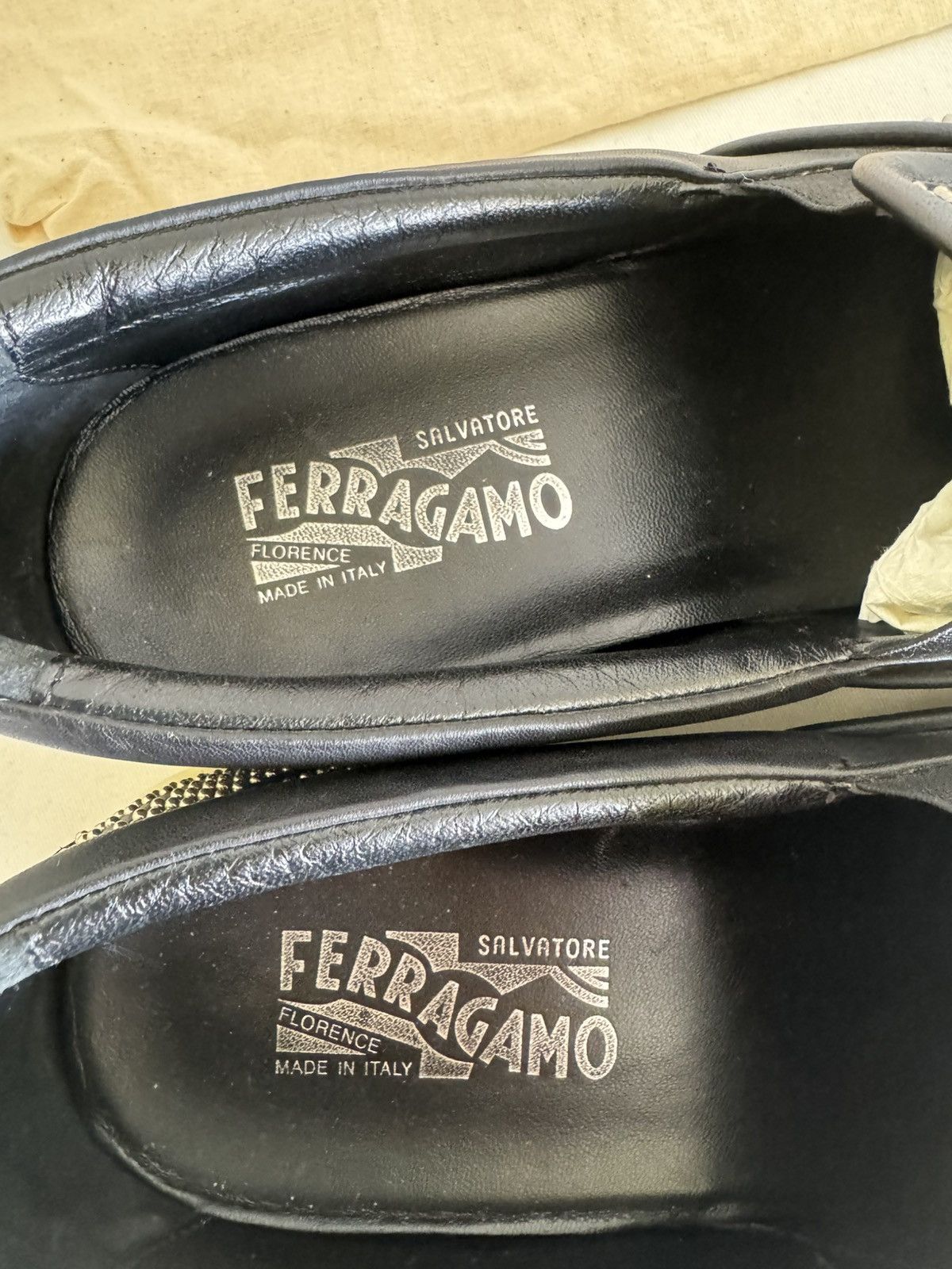 Salvatore Ferragamo SALVATORE FERRAGAMO Navy Leather Studded Slip-on Sneakers 8 Size US 8 / IT 38 - 3 Thumbnail