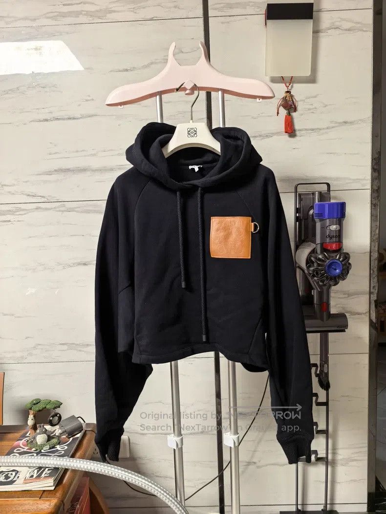 Loewe Loewe Sweatshirt Jacket with Leather Patch Logo Size S / US 4 / IT 40 - 1 Thumbnail