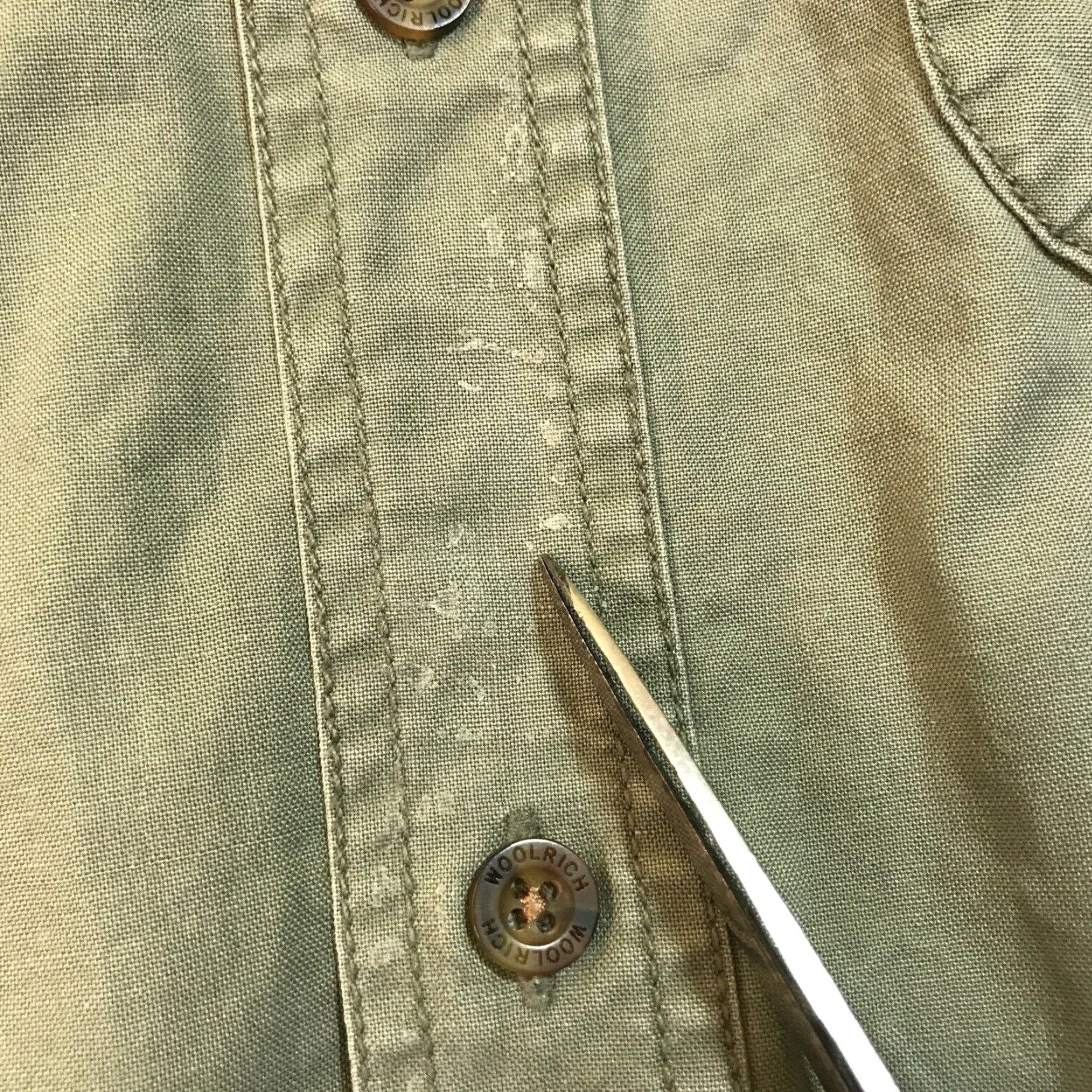Vintage VINTAGE Woolrich Button Up Shirt Outdoor Green Large Mens Long Sleeve Pockets Size US L / EU 52-54 / 3 - 5 Thumbnail