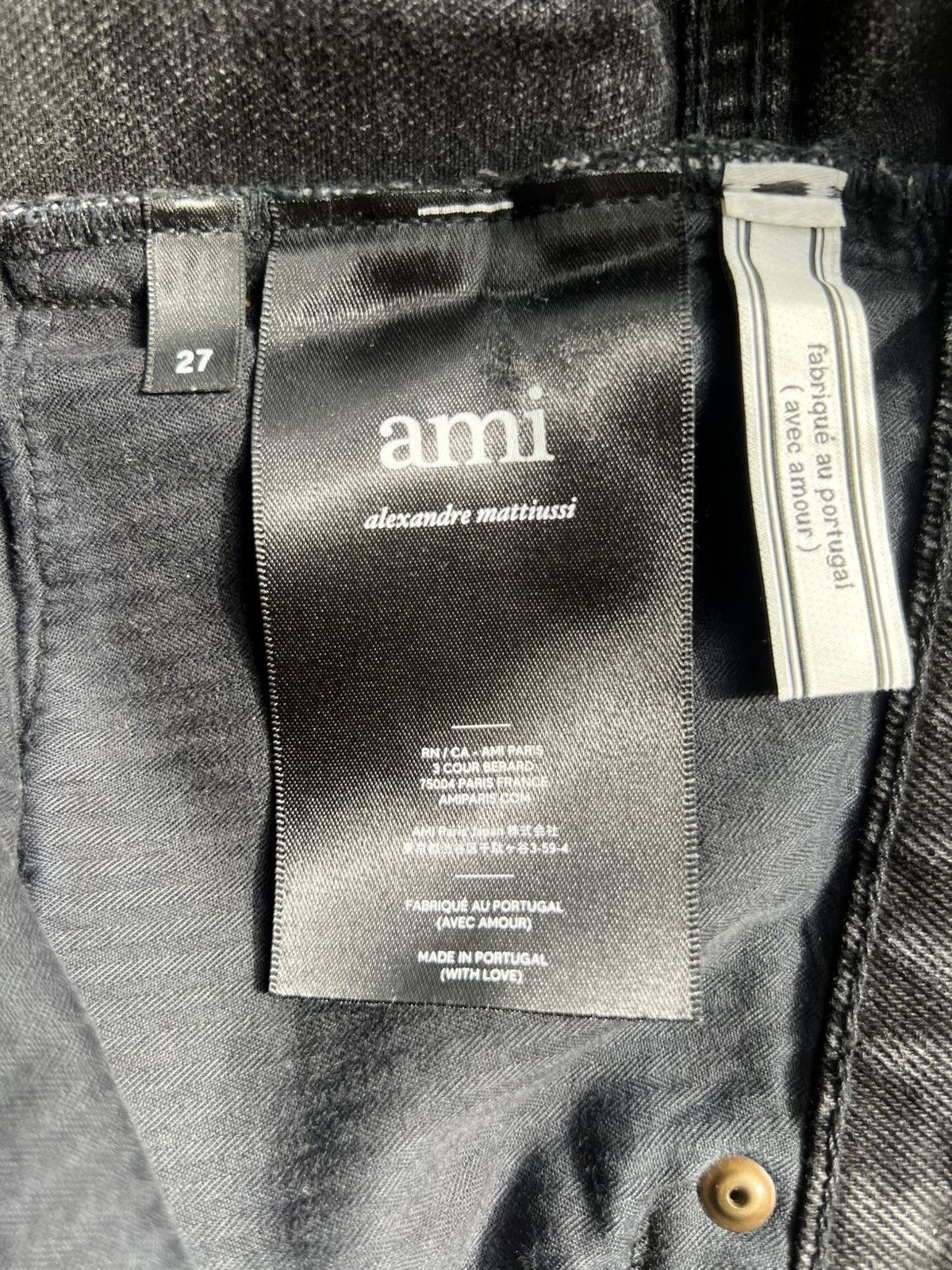 AMI AMI Tapered Fit Jeans - Vintage Black Size US 27 - 9 Thumbnail
