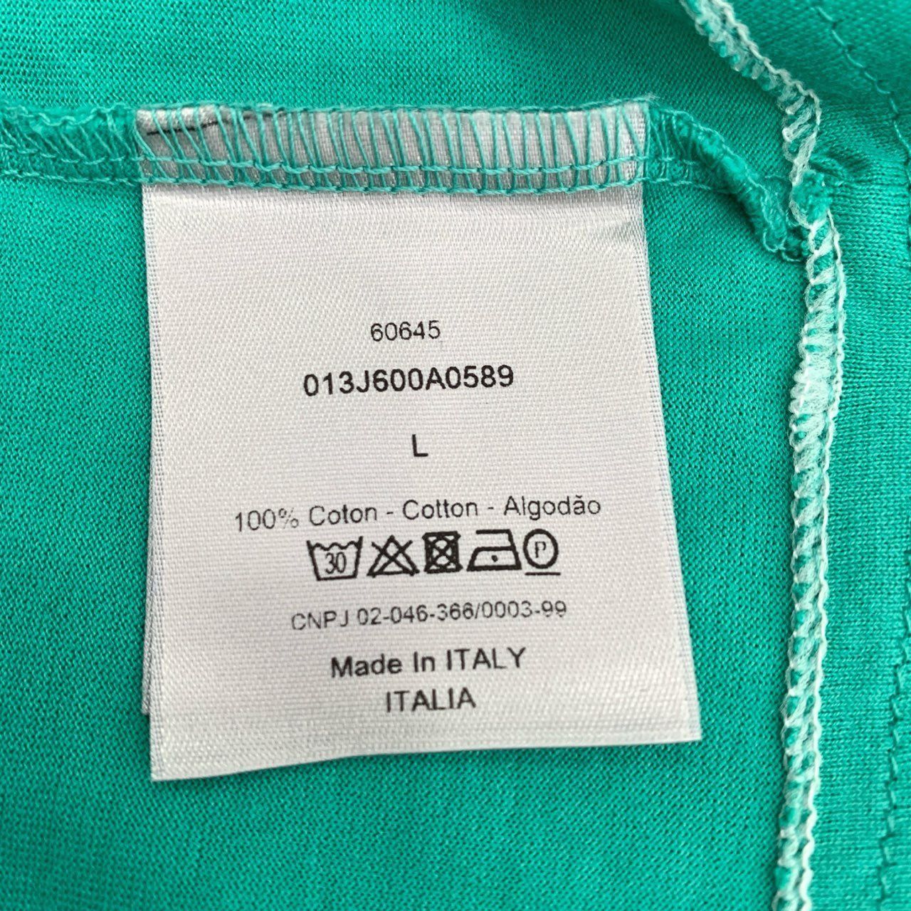 Dior [Dior] Logo Lettering Embroidered Round-Neck Green Cotton Sh Size M / US 6-8 / IT 42-44 - 4 Thumbnail