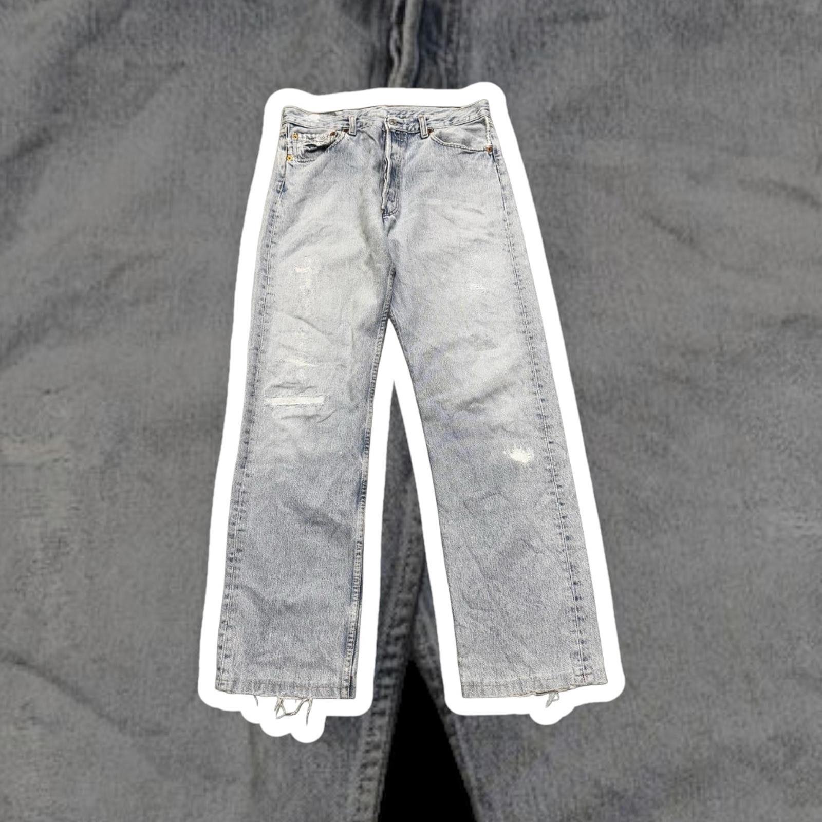 Levi's Levi's Light Wash Distressed Men's Jeans Size US 34 / EU 50 - 1 Thumbnail