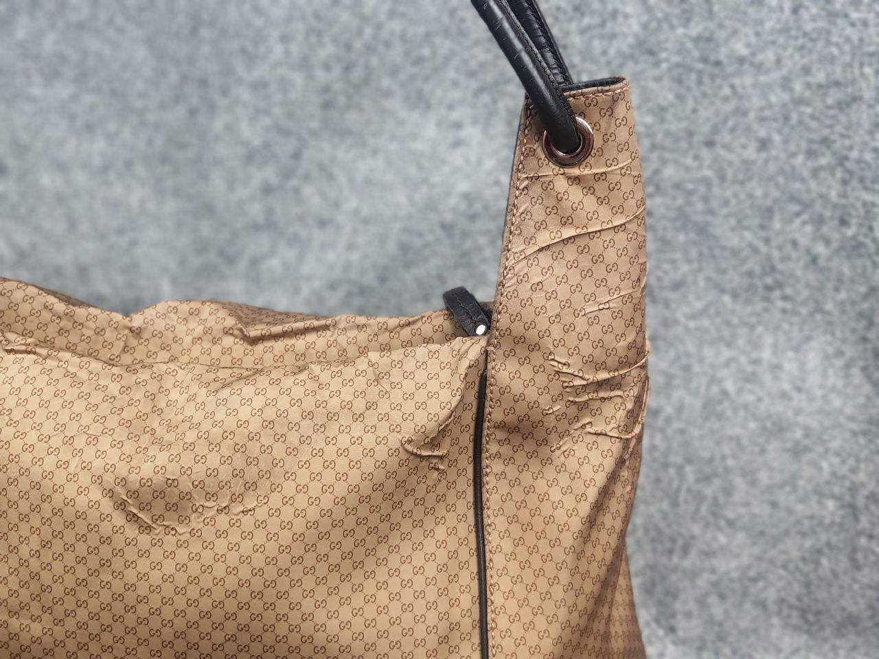 Gucci Gucci Vintage Monogram GG Zip Nylon hobo shoulder Bag defect Size ONE SIZE - 9 Thumbnail