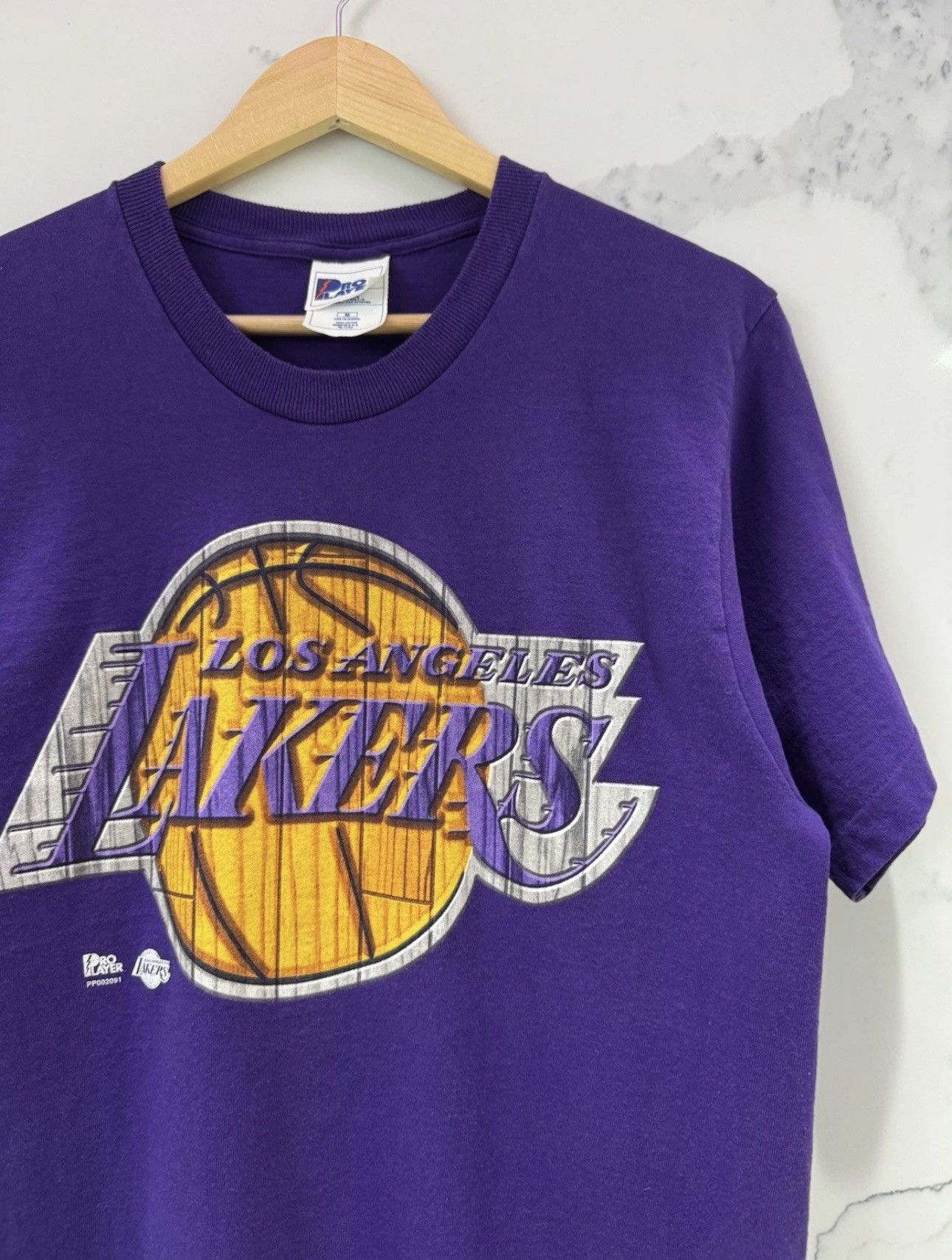 NBA Vintage 90’s Los Angeles Lakers NBA T Shirt Size US L / EU 52-54 / 3 - 3 Thumbnail