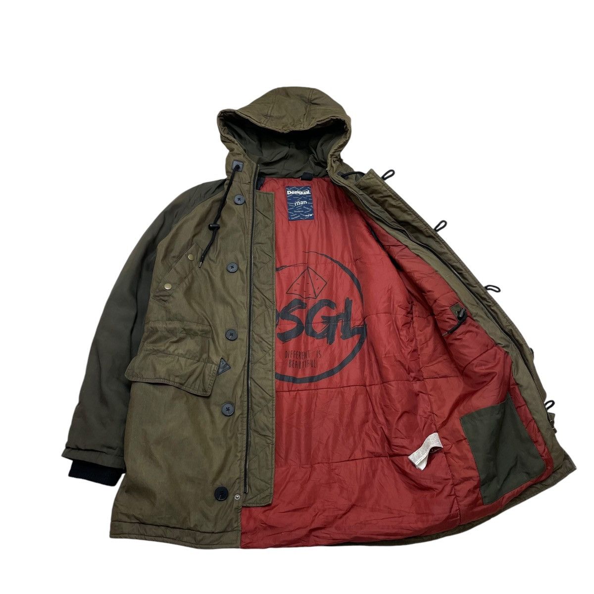 Desigual Vintage Desigual Man Padded Parka Inspired Army Field Jacket Size US M / EU 48-50 / 2 - 1 Thumbnail