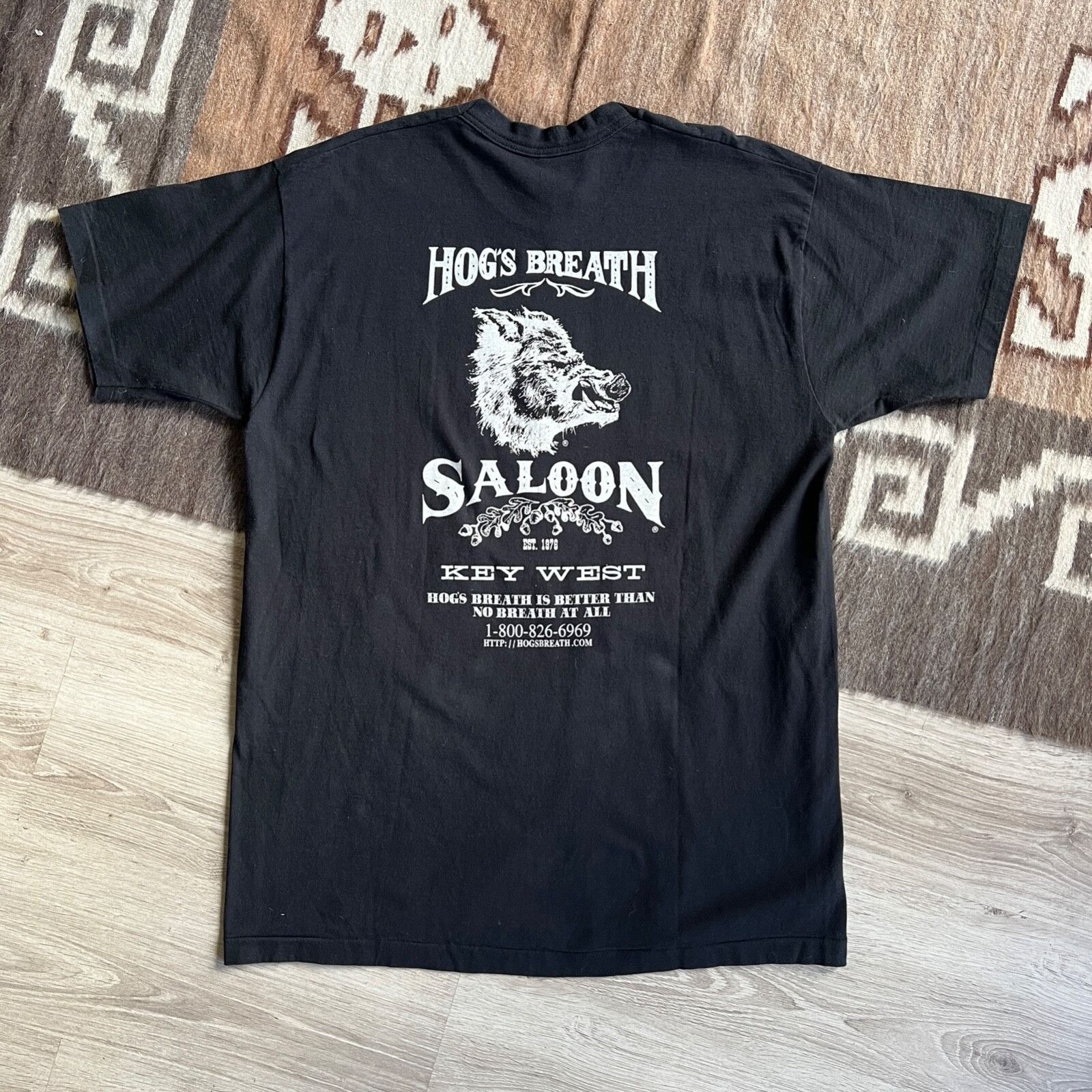 Fruit Of The Loom Hogs Breath Saloon USA Made Vintage T Shirt 8986AC Size US XXL / EU 58 / 5 - 6 Thumbnail