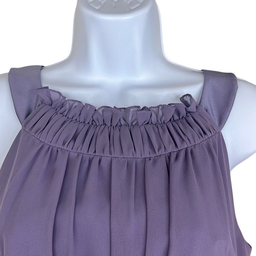 Other Alfred Angelo Womens 8 Purple Organza Fit N Flare Bridesmaid Size M / US 6-8 / IT 42-44 - 3 Thumbnail