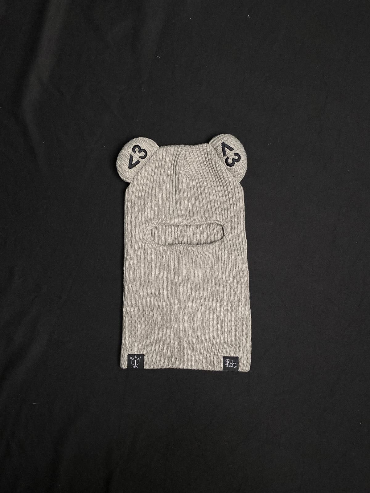 Japanese Brand Rare Box Boys Retro Hearts Gray Balaclava Ski Mask OS Size ONE SIZE - 1 Thumbnail