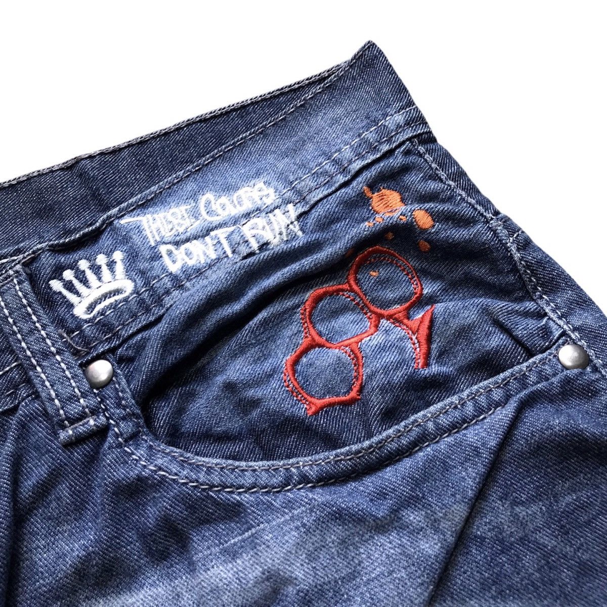 Ecko Unltd. × JNCO Y2K Ecko Embroidered Denim Pants Size US 34 / EU 50 - 11 Thumbnail