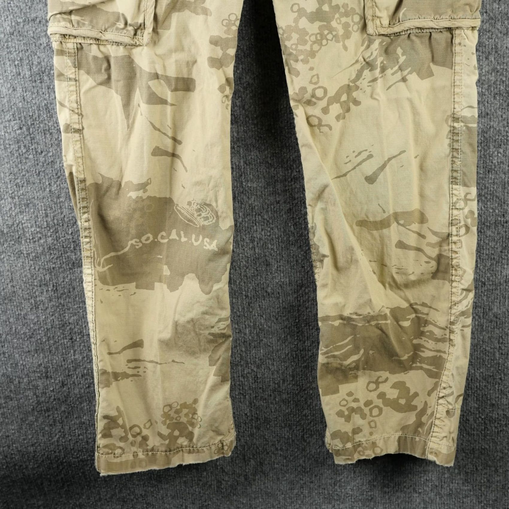 Vintage Y2K Vintage Z-Brand Cargo Pants Mens 30x32 Beige Camo Canvas Front Pockets Relaxed Straight Pants Mens Cargo Pants Beige Camouflage 30x32 Size US 30 / EU 46 - 3 Thumbnail