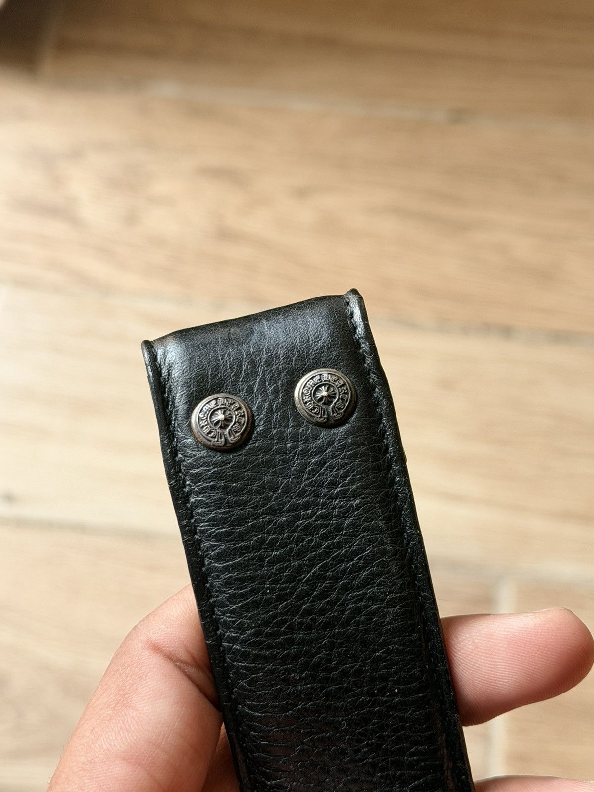 Chrome Hearts Chrome Heart Pyramid Studded Belt Strap Size 38 Calf Black Size 38 - 18 Thumbnail