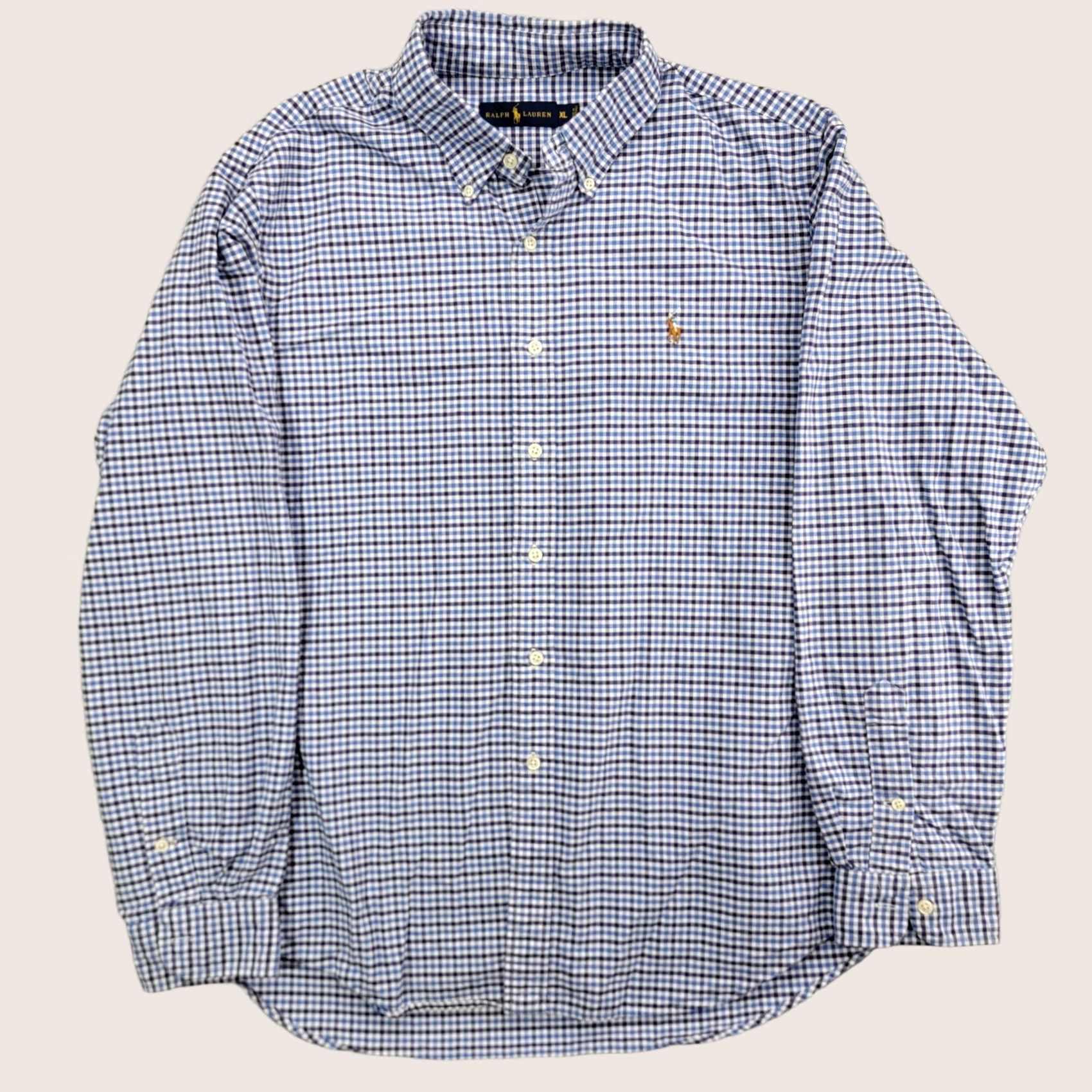 Polo Ralph Lauren Polo Ralph Lauren Shirt Mens XL Blue Plaid Preppy Casual Button-Up Long Sleeve Button-Down Collared Knit Cotton Multicolor Size US XL / EU 56 / 4 - 1 Thumbnail