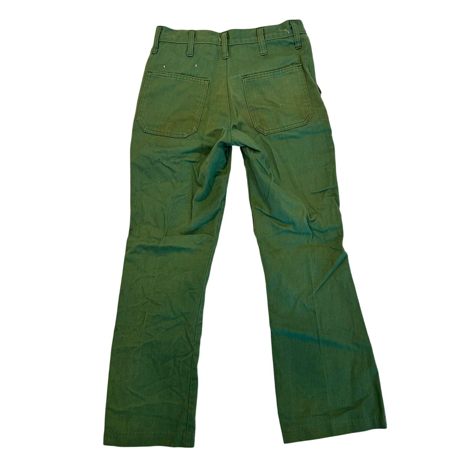 Other Vintage Forest Green High-Waisted Flare Pants, Size 2 Size 26" / US 2 / IT 38 - 2 Thumbnail