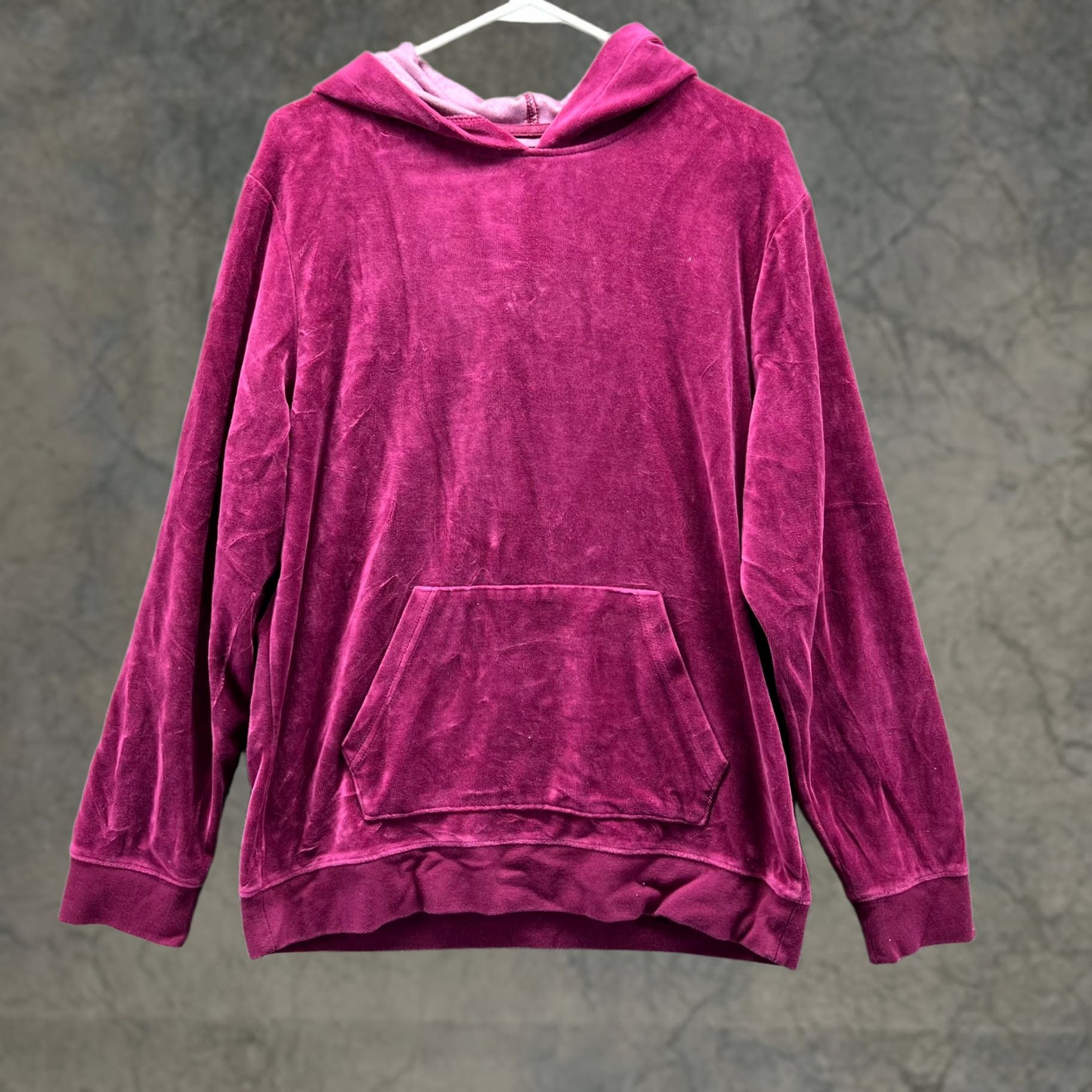 Pacsun VINTAGE Pacsun Hoodie Men Medium Purple Solid Satin Cotton Fleece Pullover Hooded Pockets Sweater Size US M / EU 48-50 / 2 - 1 Thumbnail