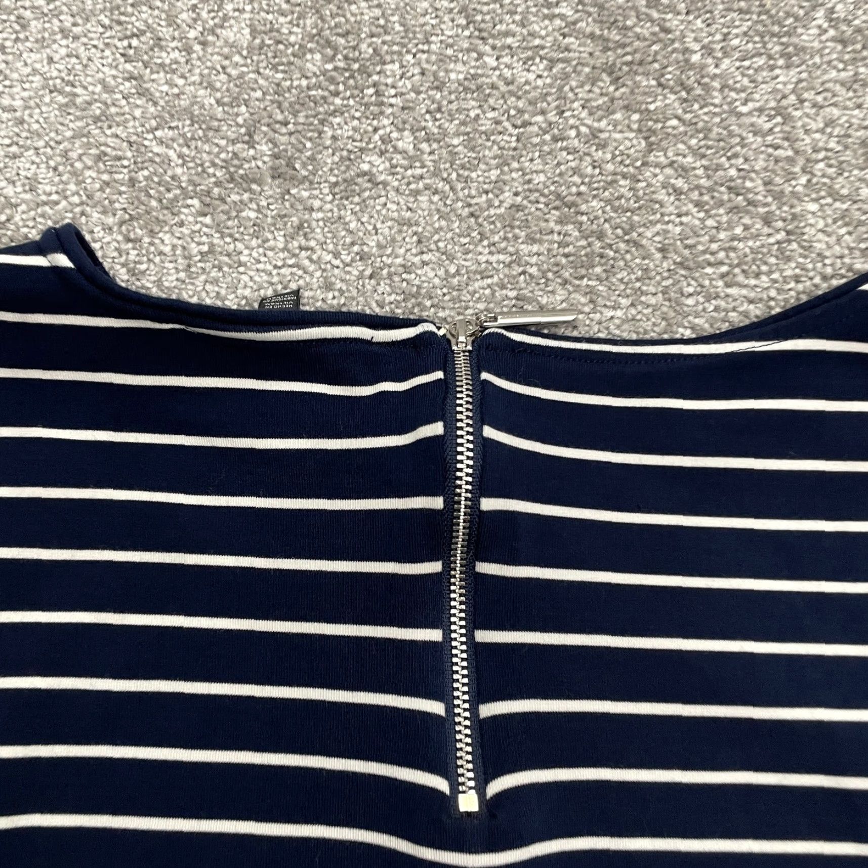 Vintage White House Black Market Dress Shift Womens Small Blue White Stripe Size XL / US 12-14 / IT 48-50 - 5 Thumbnail
