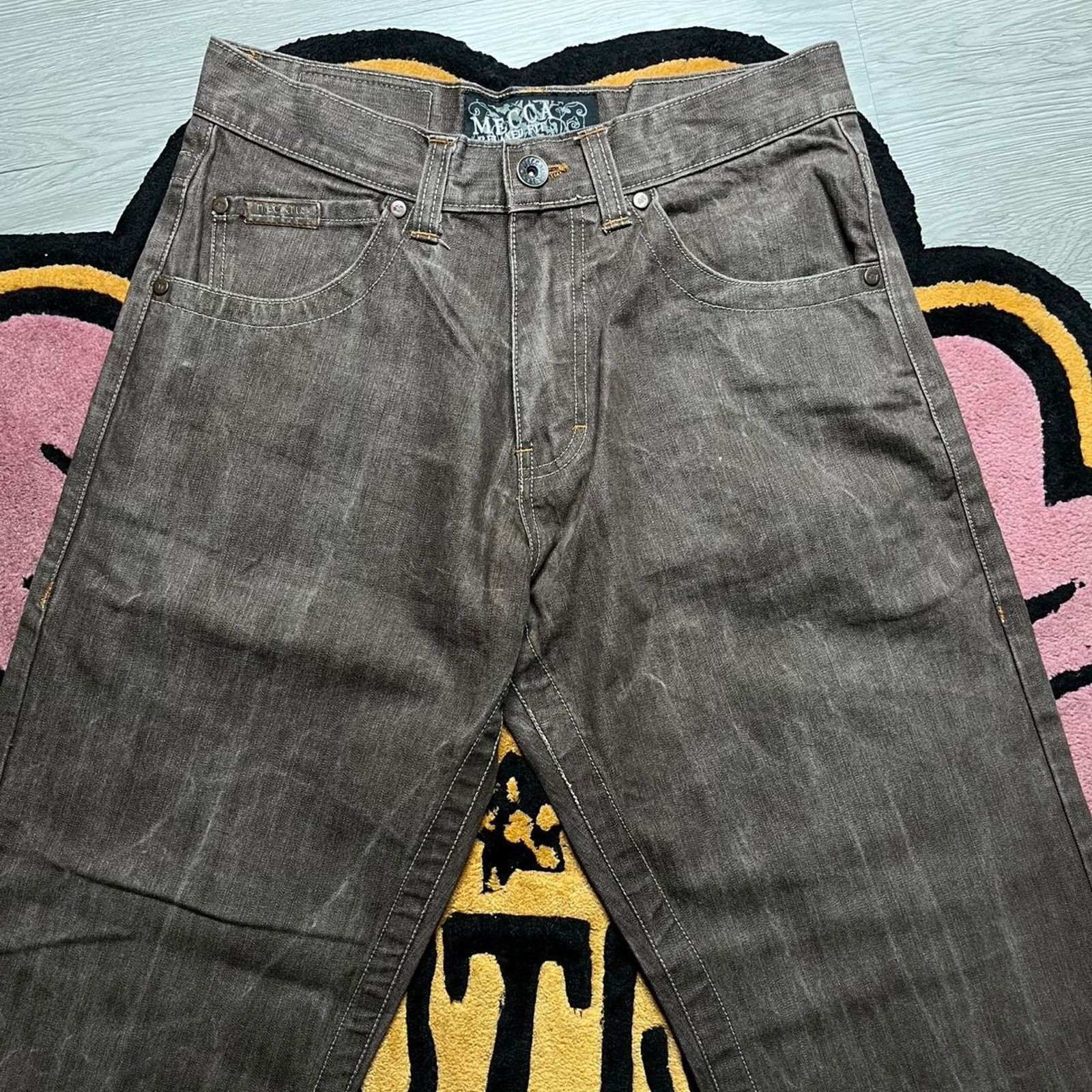 Mecca × Vintage Vintage Y2K Mecca Wide Leg Relaxed Fit Denim Jeans 32x27 Size US 32 / EU 48 - 2 Thumbnail