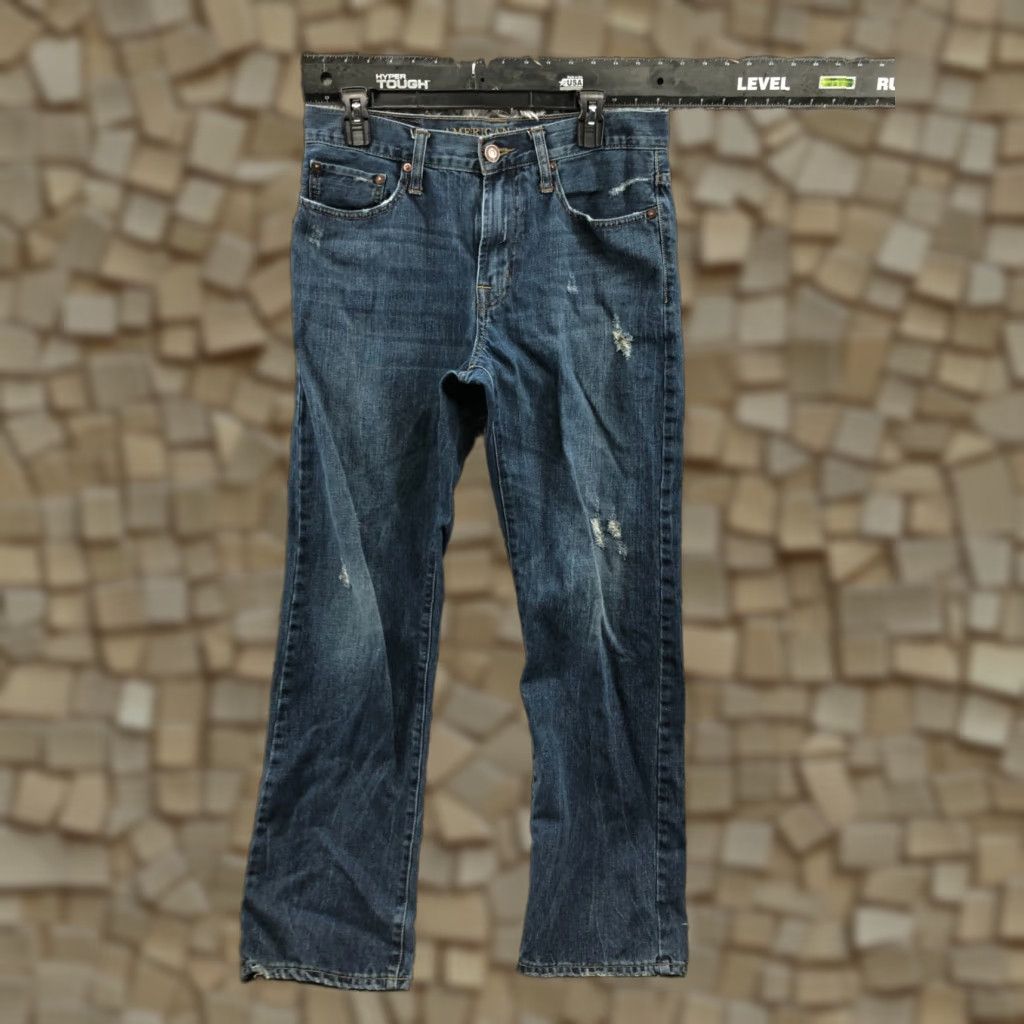 American Eagle Outfitters American Eagle Relaxed Straight Jeans Mens 31x32 Mid Rise Blue Denim Jeans Size US 31 - 1 Thumbnail
