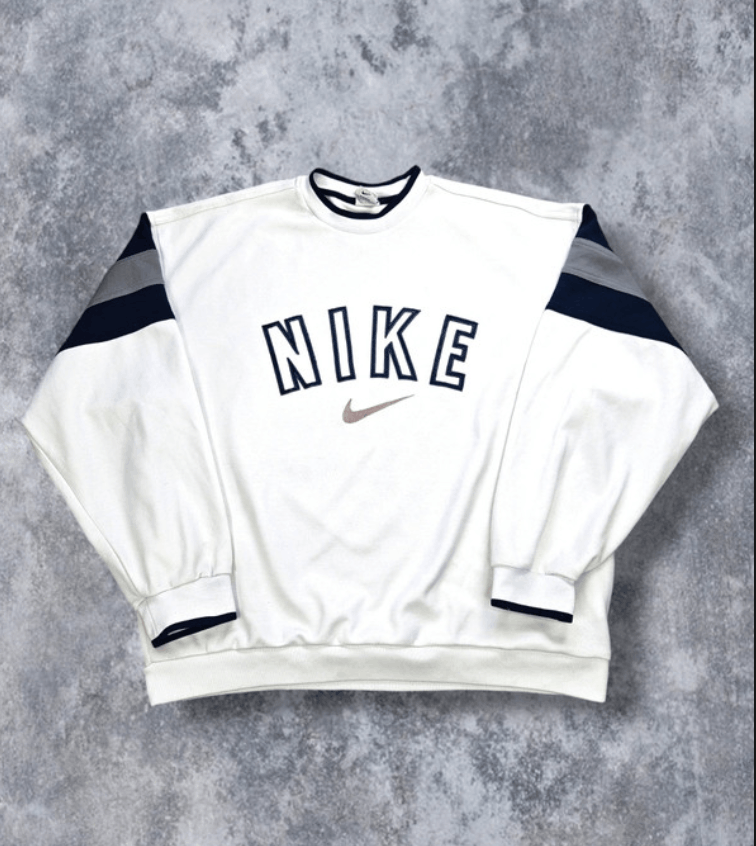 image of Nike Vintage Crewneck 90's Spellout Rare in White, Men's (Size XL)