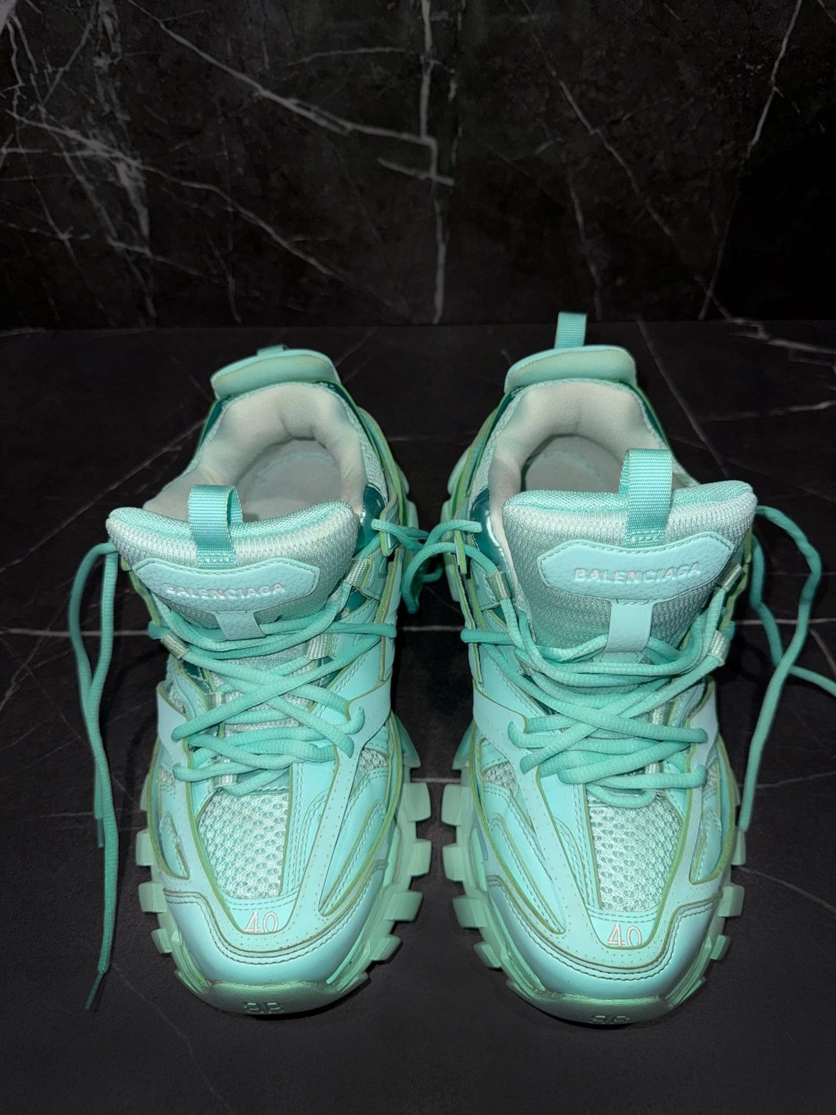 Balenciaga Balenciaga Track Recycled Mint Sneakers Size US 7 / EU 40 - 12 Thumbnail