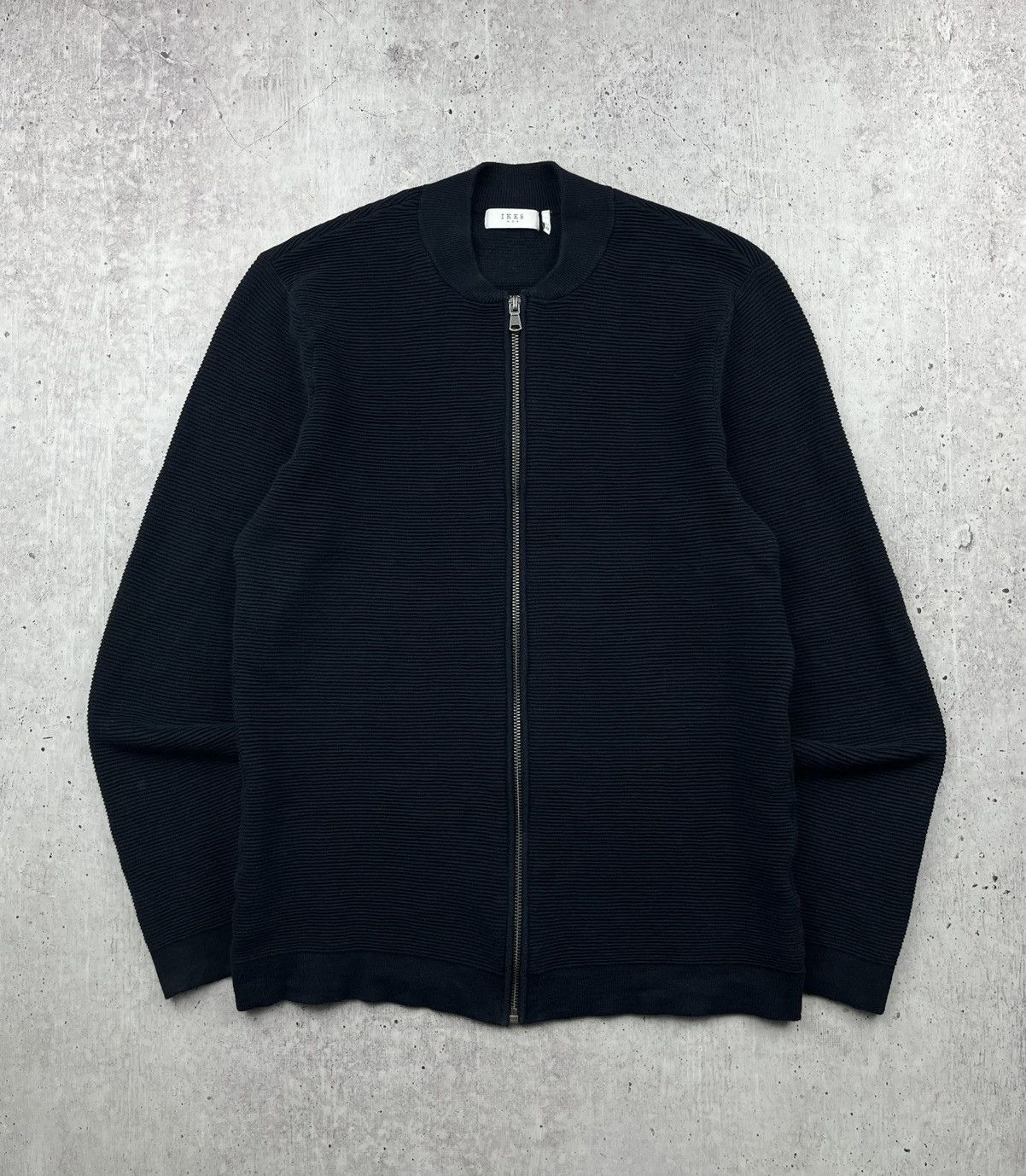 IKKS Ikks Mens Zip Up Wool Sweater Size US M / EU 48-50 / 2 - 1 Thumbnail