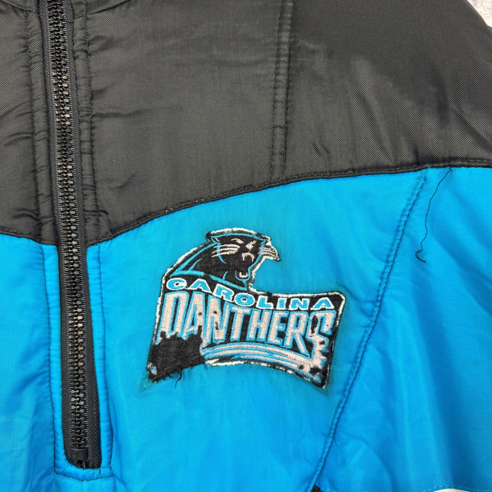 Pro Player × Vintage 90's Blue Pro Player Carolina Panthers Puffer Jacket XL 0216 Size US XL / EU 56 / 4 - 3 Thumbnail