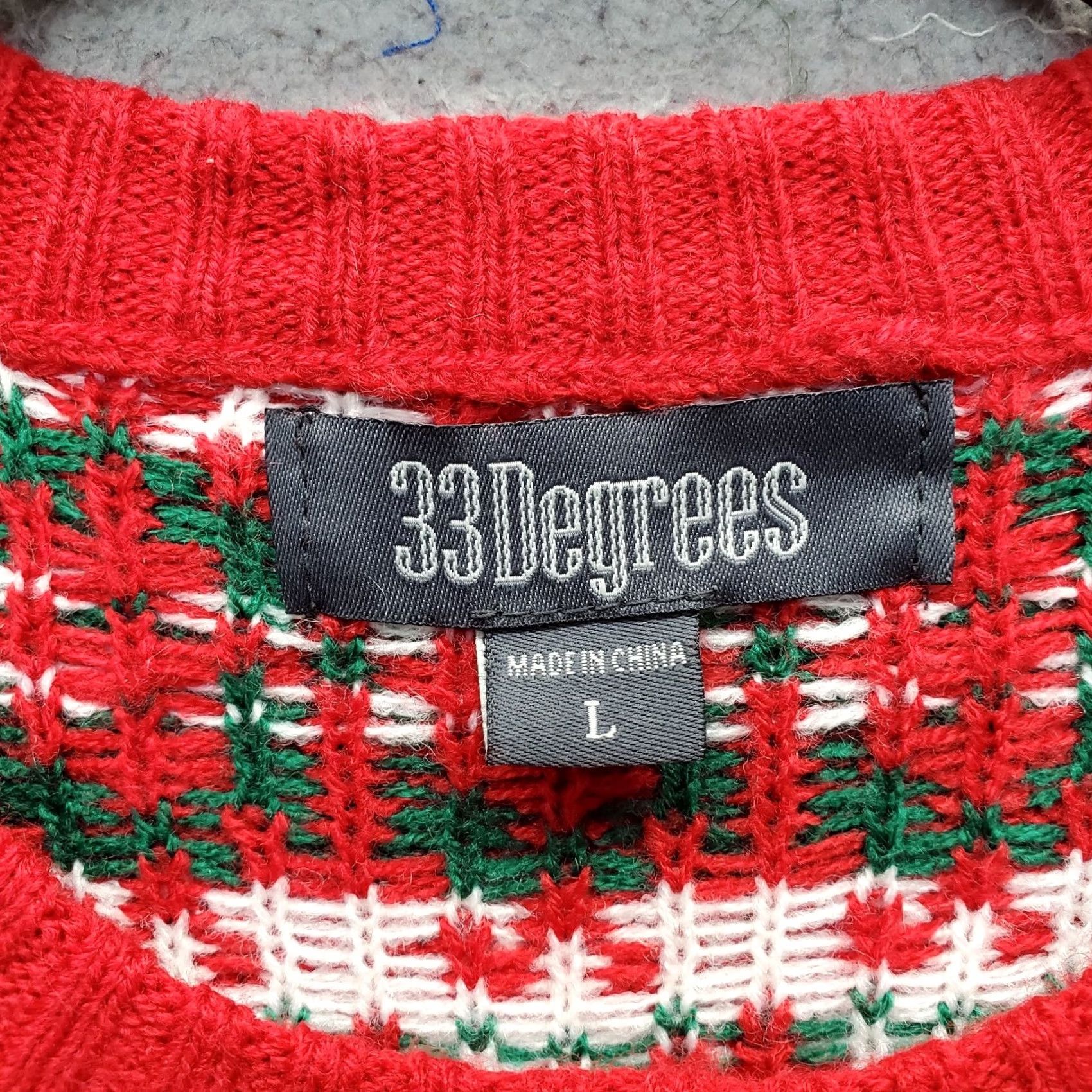 GOAT Crew VINTAGE 33 Degrees Unisex Large Ugly Christmas Sweater Crew Neck Fair Isle Goat Knit Pullover Size US L / EU 52-54 / 3 - 6 Thumbnail