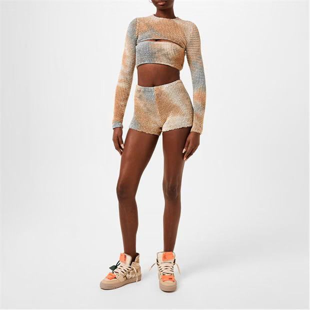 Off-White o1g2r1mq1224 Crop Top in Multicolor Size L / US 10 / IT 46 - 4 Thumbnail