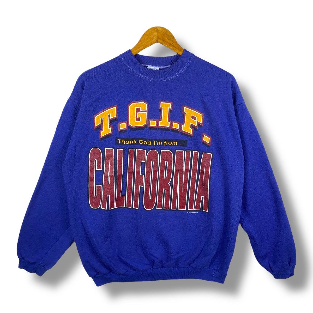 Vintage Vintage 90's Thank God I'm From California Crewneck Size US XL / EU 56 / 4 - 1 Thumbnail