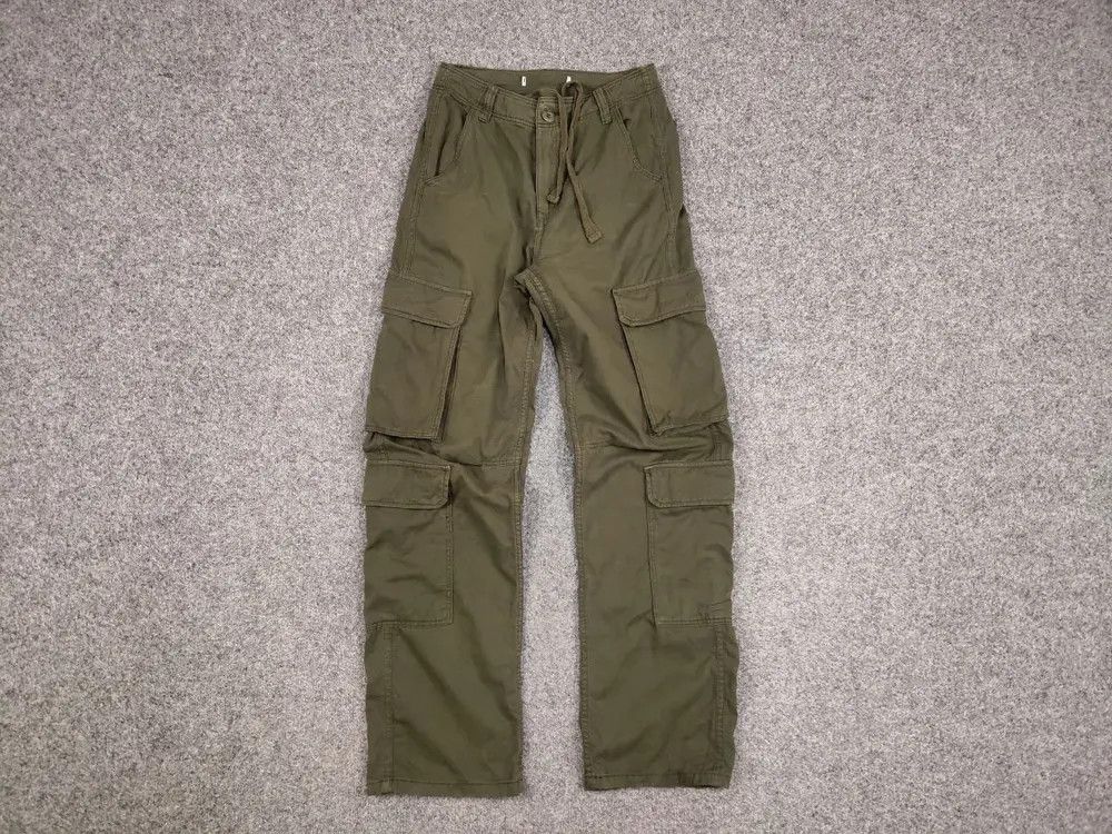 Japanese Brand Vintage Japanese Multi Pocket Cargo Baggy Pants Y2K Style Size US 29 - 6 Thumbnail