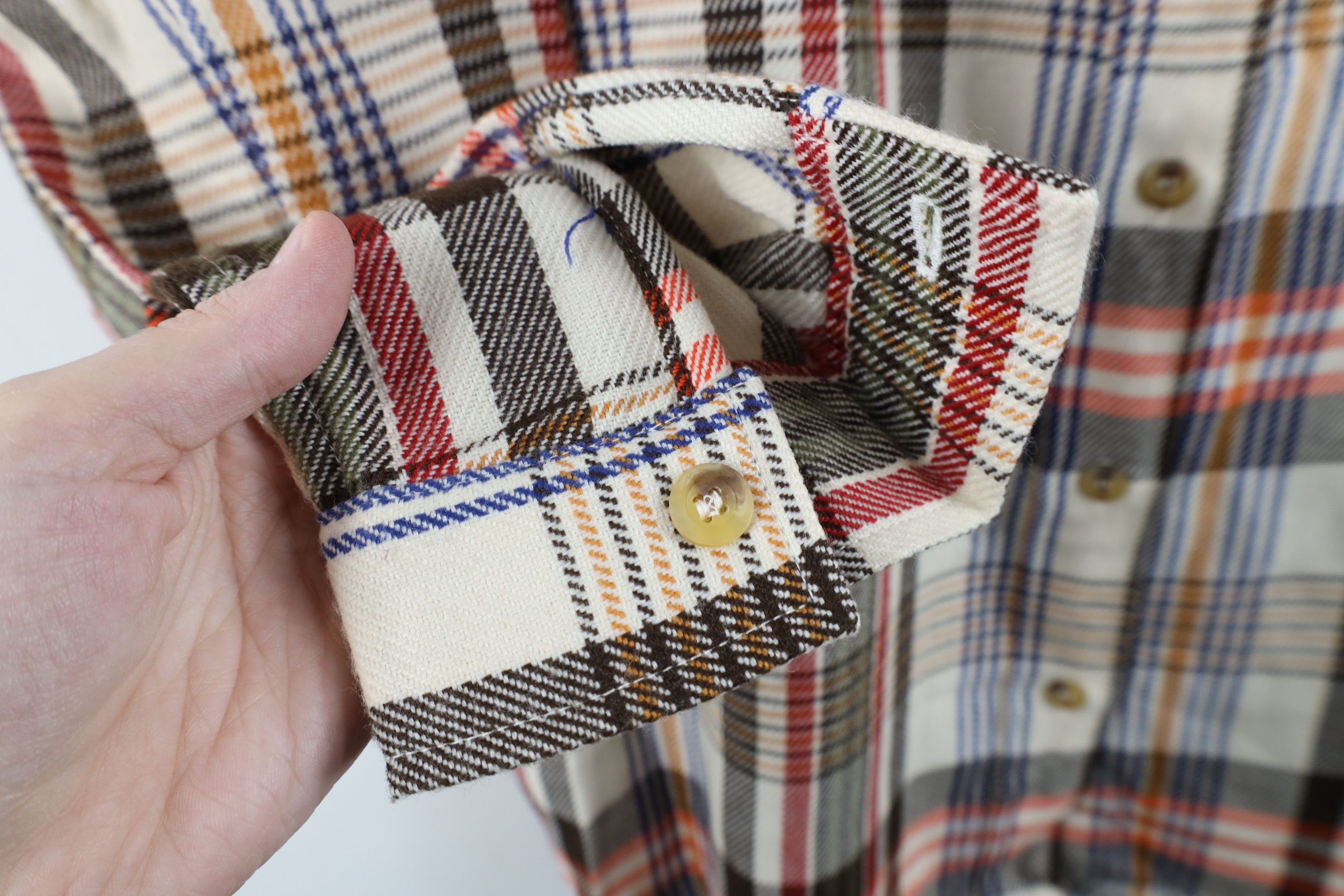 Vintage Vintage 90s Streetwear Flannel Collared Button Shirt Size L / US 10 / IT 46 - 6 Thumbnail