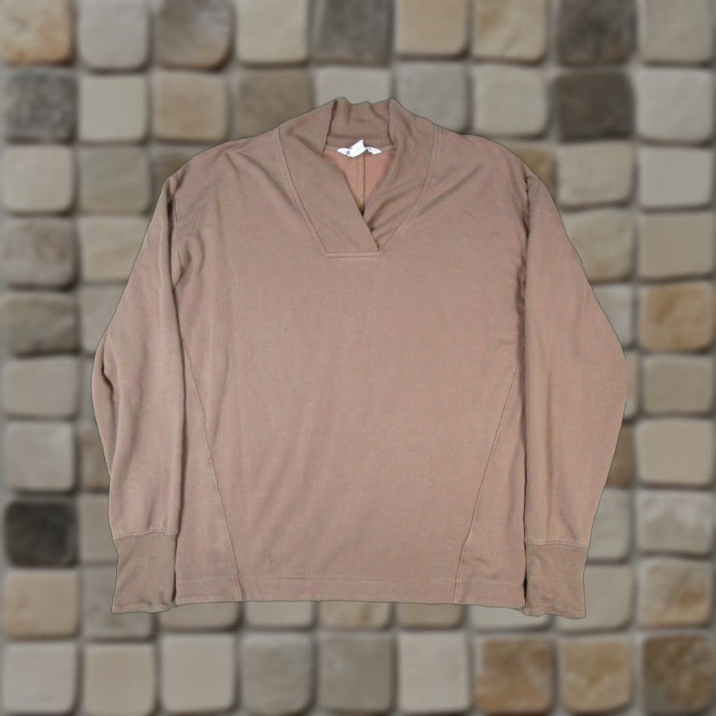 Athleta Athleta Sweater Womens XS Brown Pullover V-Neck Long Sleeve Knit Pullover, Regular Fit, Tencel, Solid, Preowned Womens Mens? No, keep Women. Size XS / US 0-2 / IT 36-38 - 1 Thumbnail