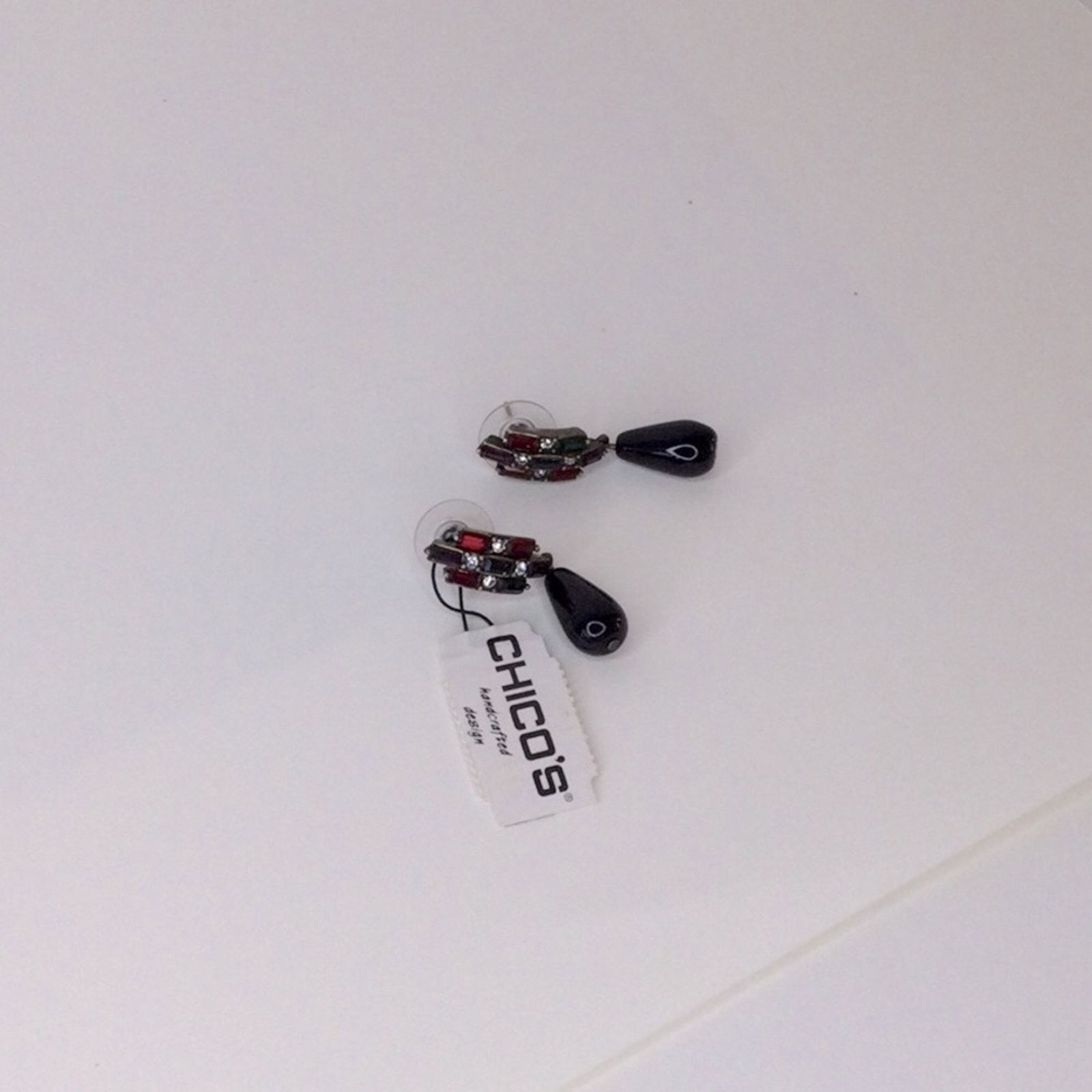 Chicos Chico's Retro1990's Rhinestone Dangle/Drop Post Earrings NWT Size ONE SIZE - 5 Thumbnail