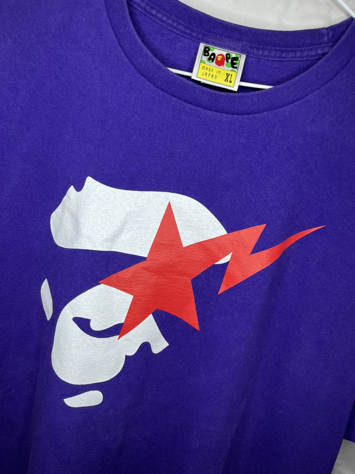 Bape A Bathing Ape Vintage Purple Bapesta T-Shirt Size US XL / EU 56 / 4 - 3 Thumbnail