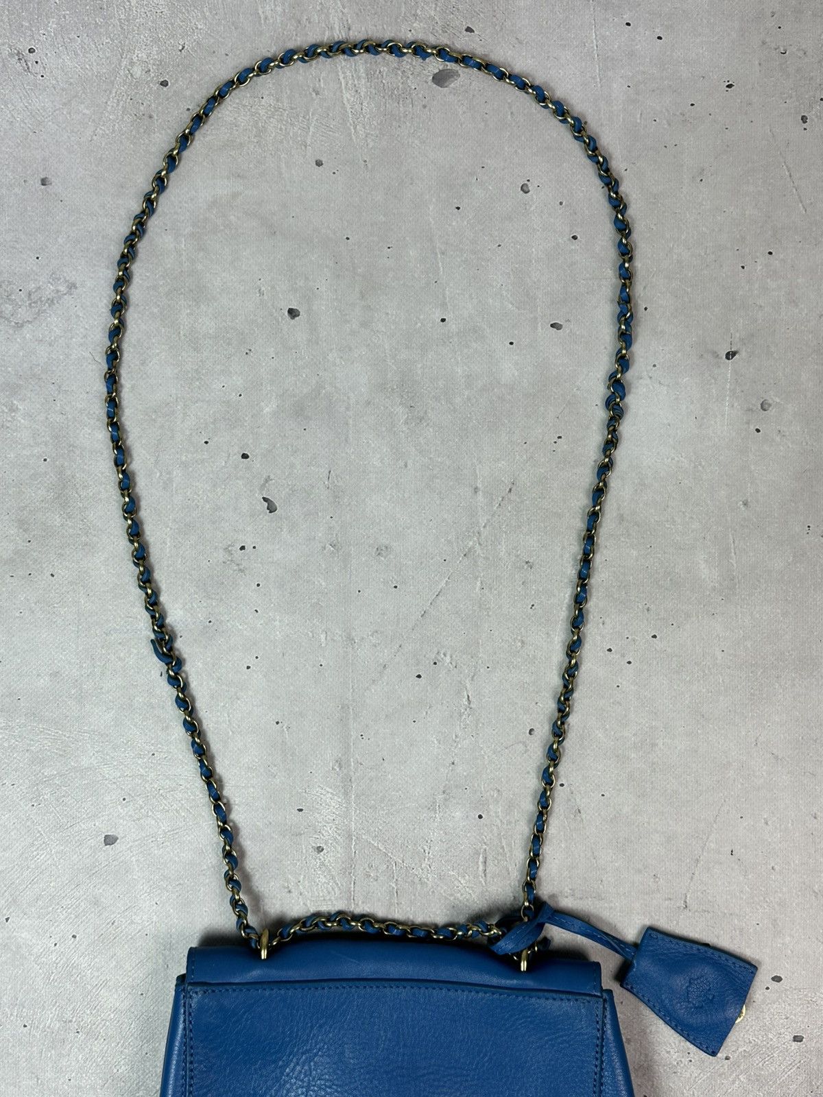 Mulberry Vintage Mulberry Leather Blue Handle Chain Mini Bag Size ONE SIZE - 18 Thumbnail