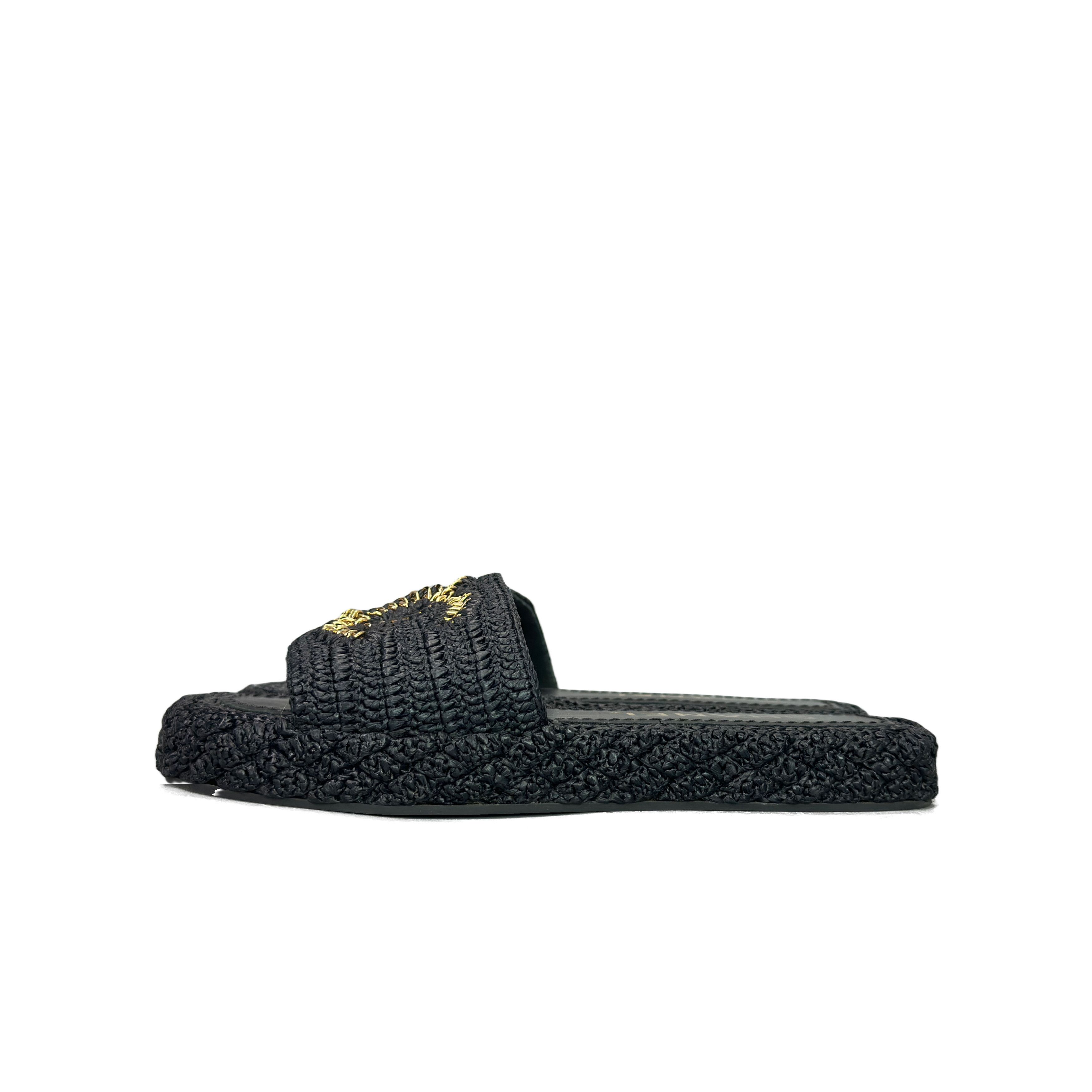 Chanel Chanel Woven CC Logo Sandals Size 37 Size US 7 / IT 37 - 1 Thumbnail