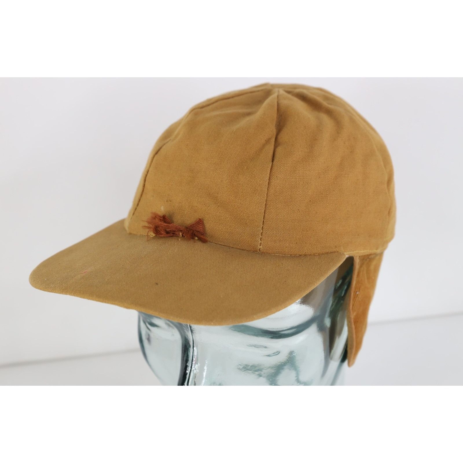 Vintage Vintage 30s 40s Chamois Cloth Lined Canvas Hunting Hat Size ONE SIZE - 1 Thumbnail