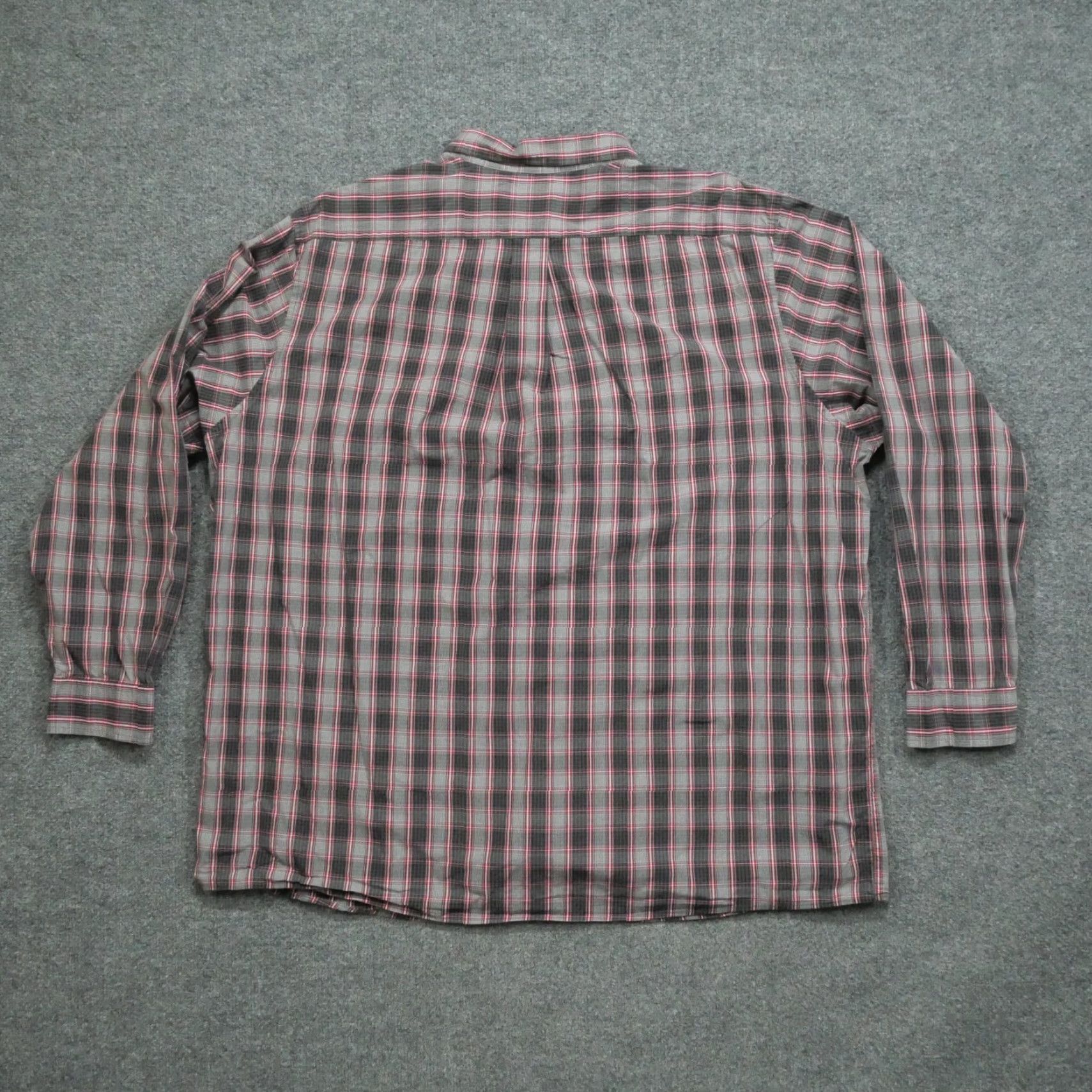 Vintage VINTAGE Rowm Shirt Mens 3XT 3XL Tall Button-Down Cotton Plaid Grey Red Casual Size US XXL / EU 58 / 5 - 5 Thumbnail