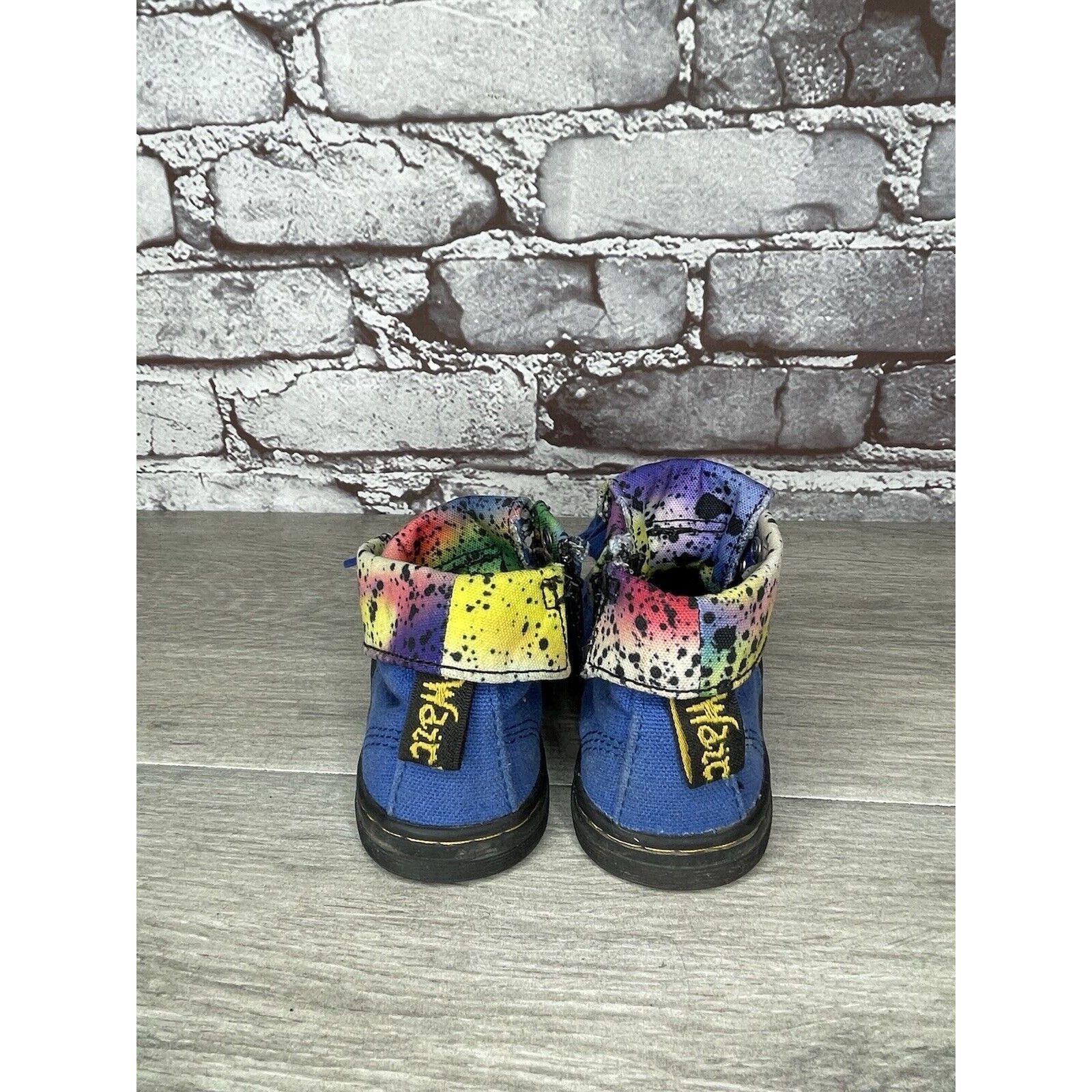 Dr. Martens DR MARTENS BLUE CANVAS Clover Fold Down BOOTS YOUTH AIR WALK Size US 6.5 / IT 36.5 - 4 Thumbnail
