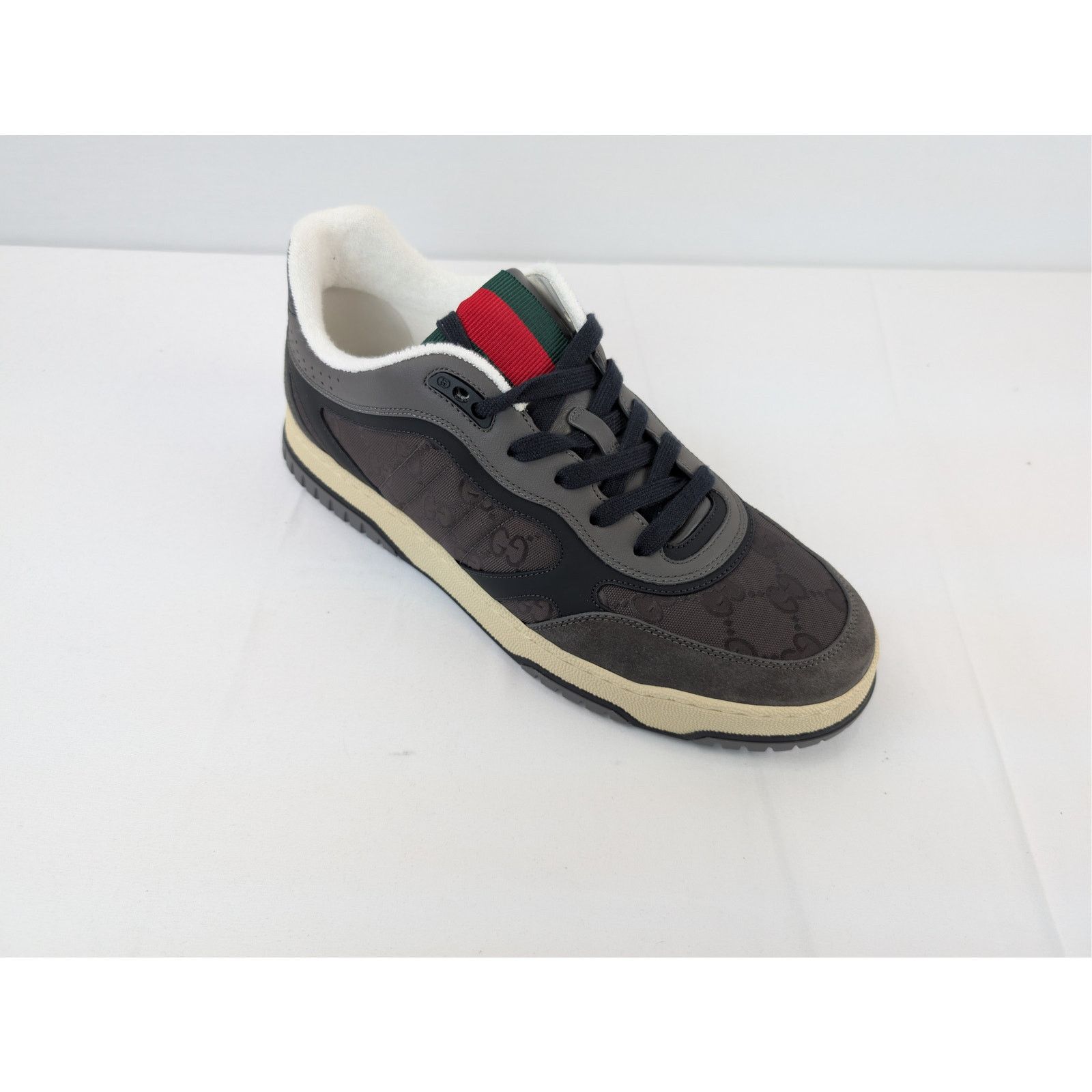 Gucci o1rshd1 GG nylon with suede and leather trims sneakers Size US 11.5 / EU 44-45 - 3 Thumbnail