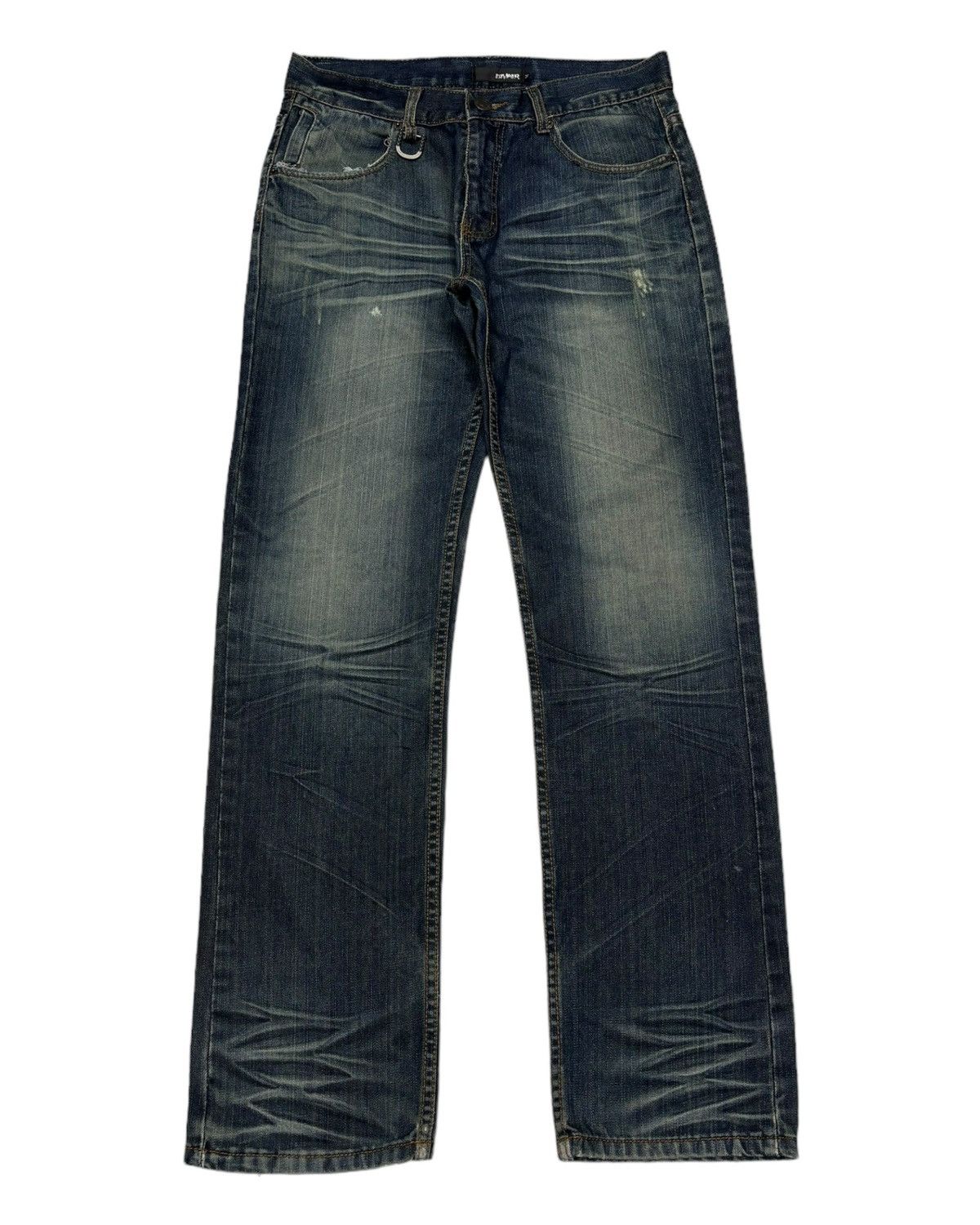 14th Addiction 1990s DIVINER CLAW MARK DISTRESSED DENIM PUNK JEANS Size US 32 / EU 48 - 5 Thumbnail