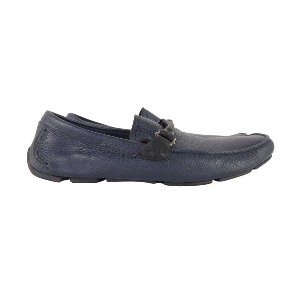 Salvatore Ferragamo Ferragamo Front 4 Driving Loafer US 7 D EU 40 Mens Navy Peb Size US 7 / EU 40 - 4 Thumbnail