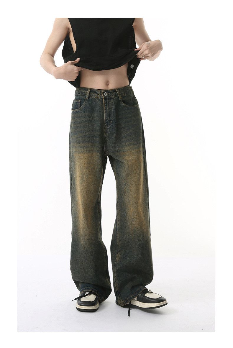 Japanese Brand Japanese retro straight leg distressed Vibe washed jeans Size US 32 / EU 48 - 3 Thumbnail
