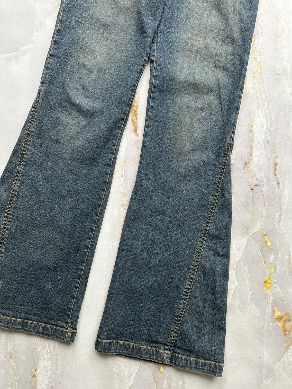 Japanese Brand Vintage Flared Jeans With Belt Size 27" / US 4 / IT 40 - 5 Thumbnail
